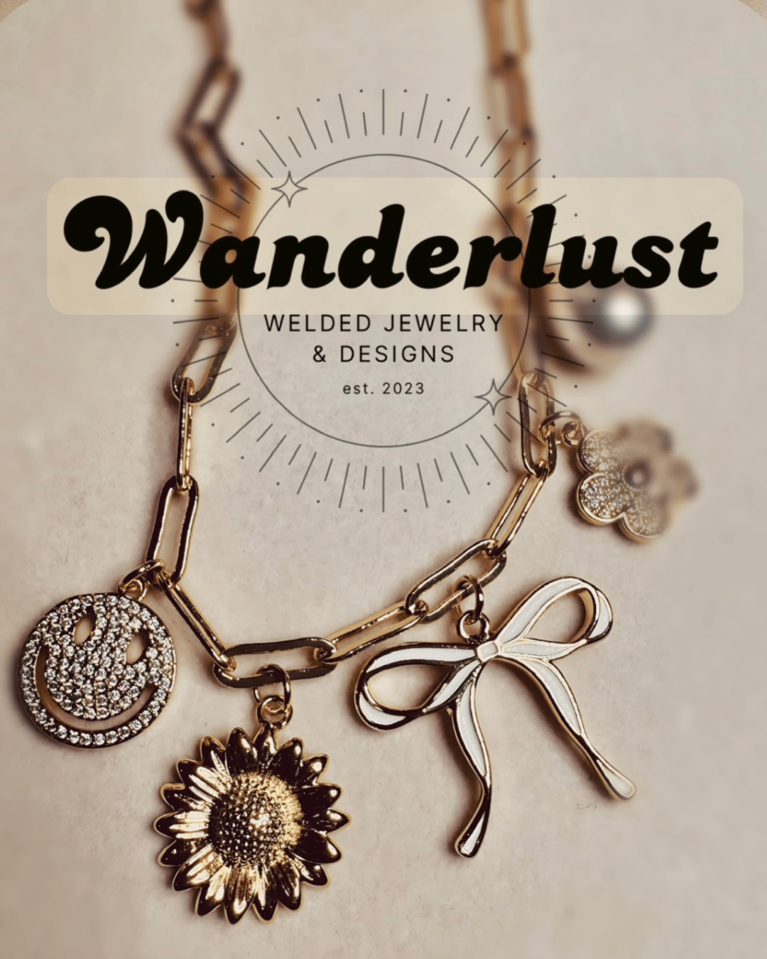 An image of a necklace made from Wanderlust Designs.