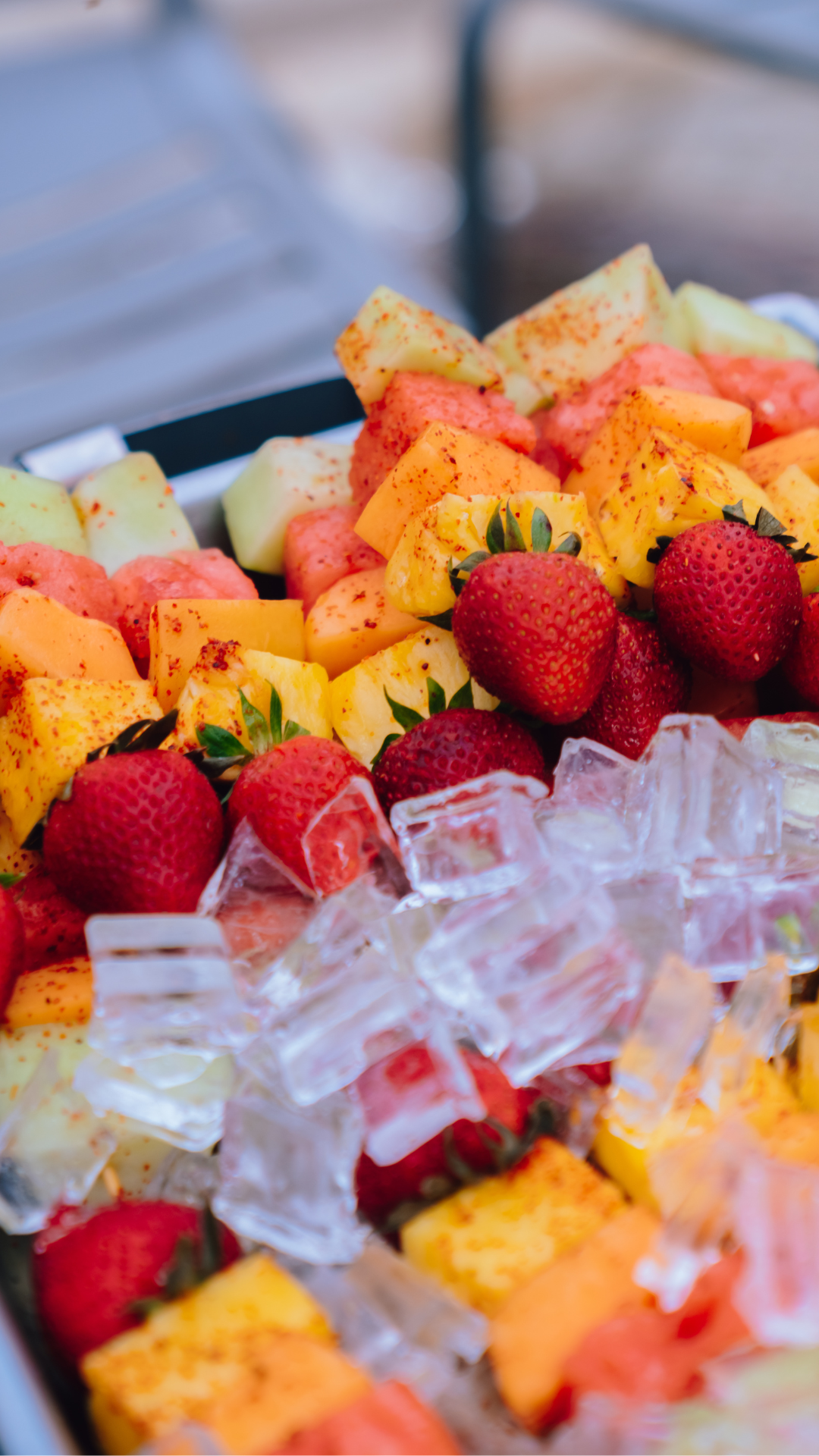An image of a fruit tray at Wine Walk.