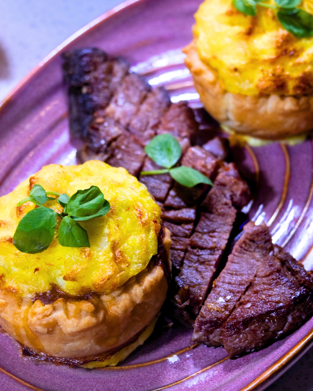 Besos Petite Golden Saffron Short Rib Pot Pie.