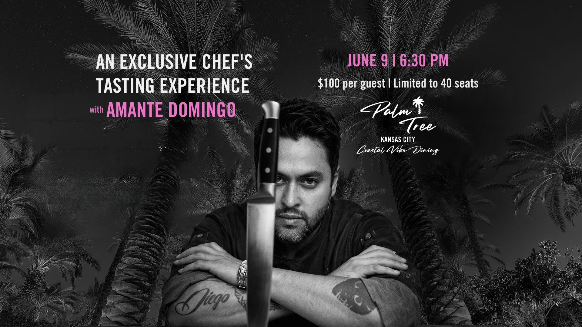Chef Amante Domingo at Palm Tree Club KC.