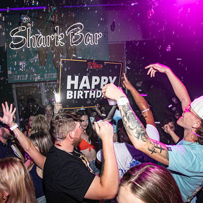 Birthday celebration at Shark Bar.