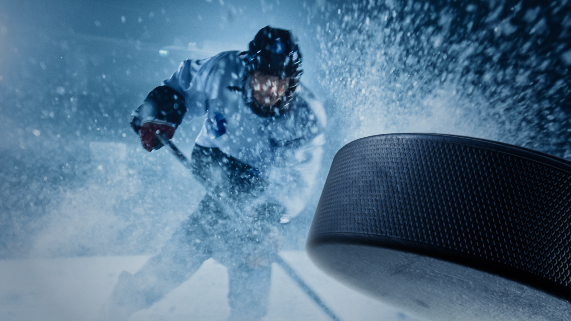 Man playing hockey