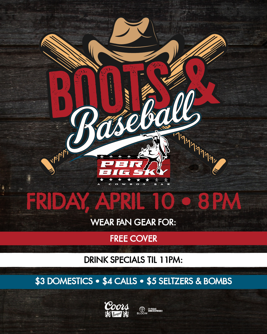 Boots & Baseball Event Flyer