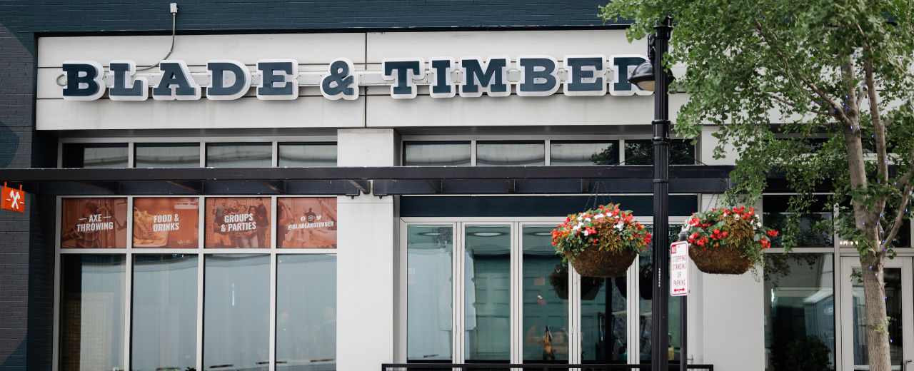 The front of the Blade and Timber store