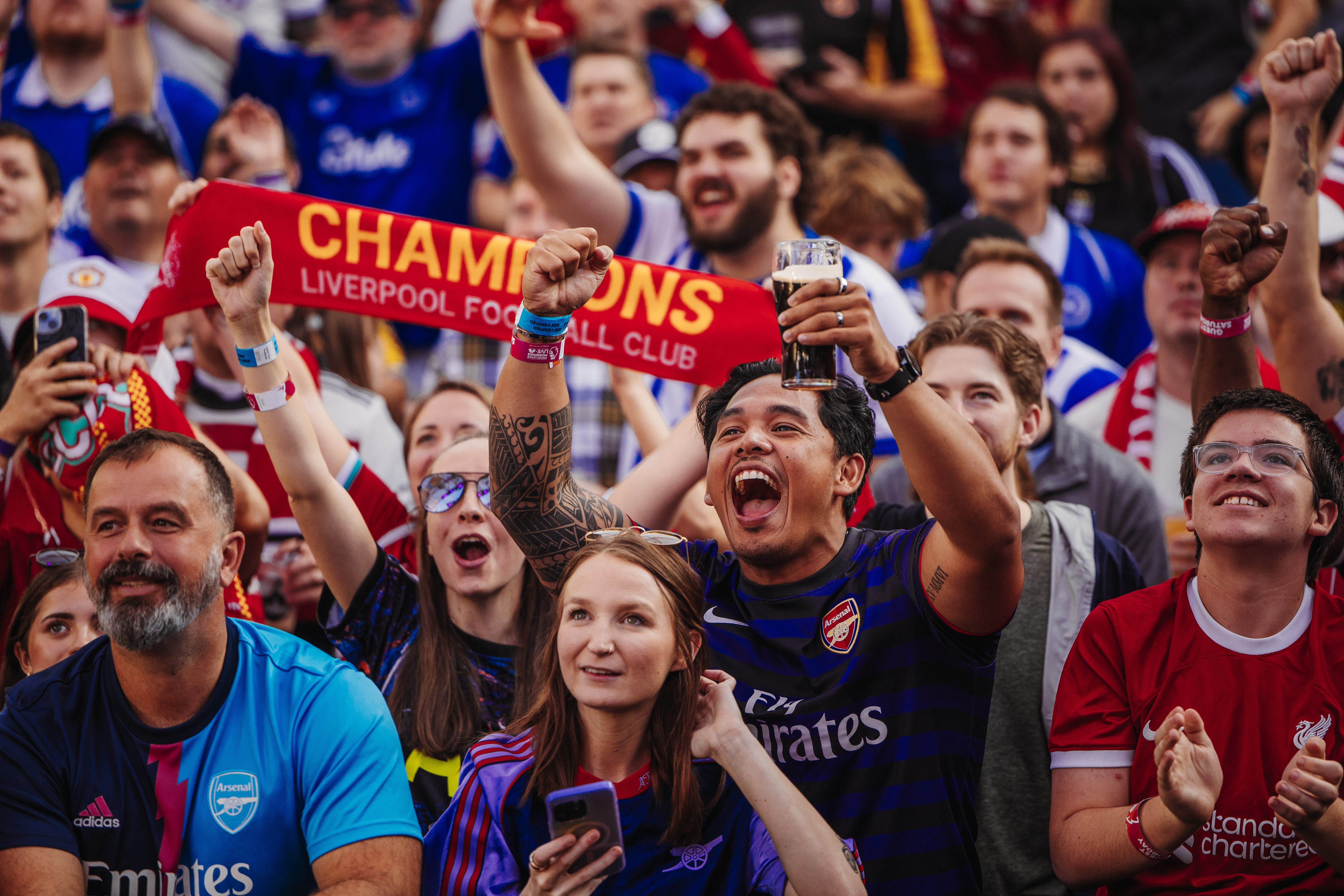 Soccer Fans Cheering