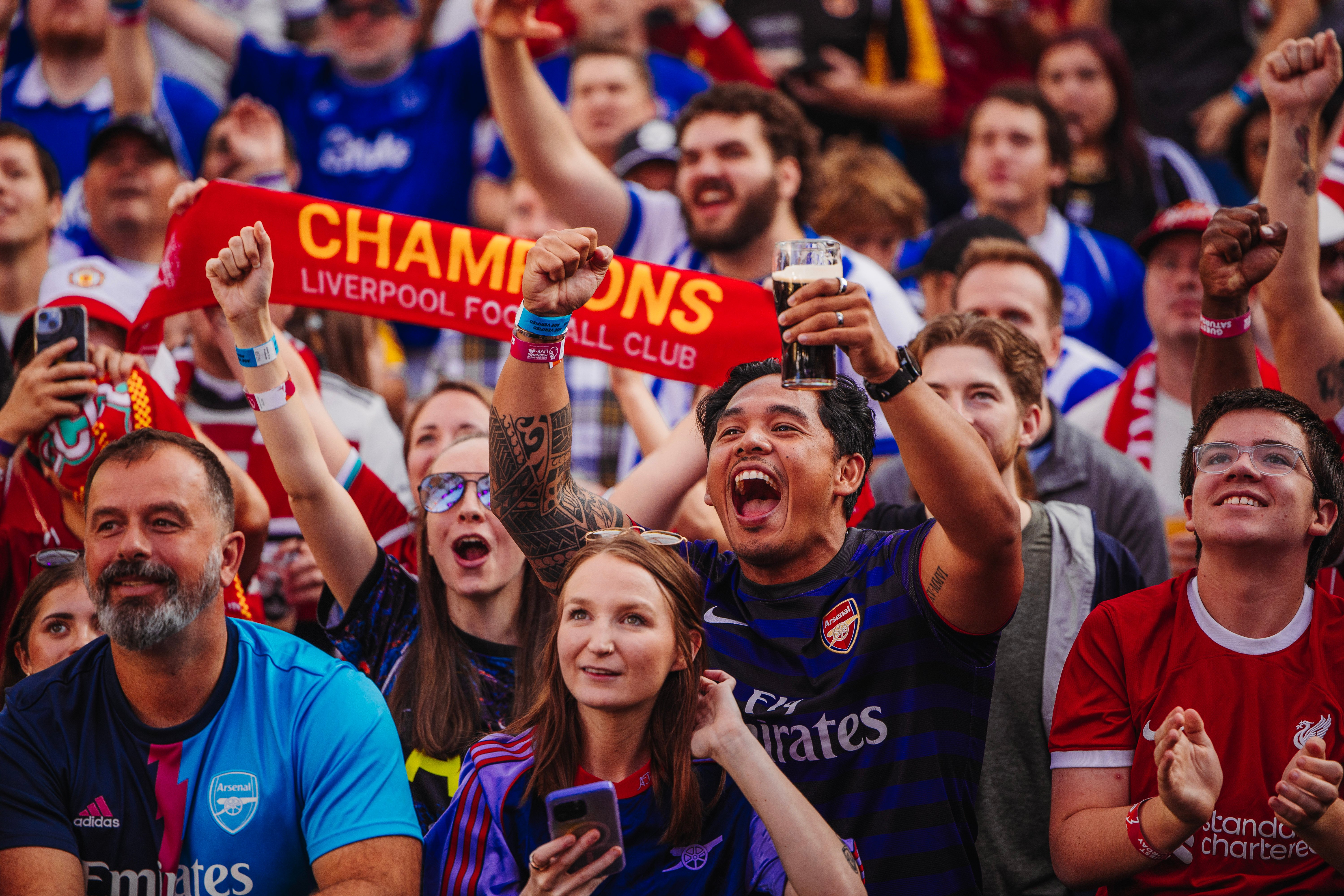 Soccer Fans Cheering