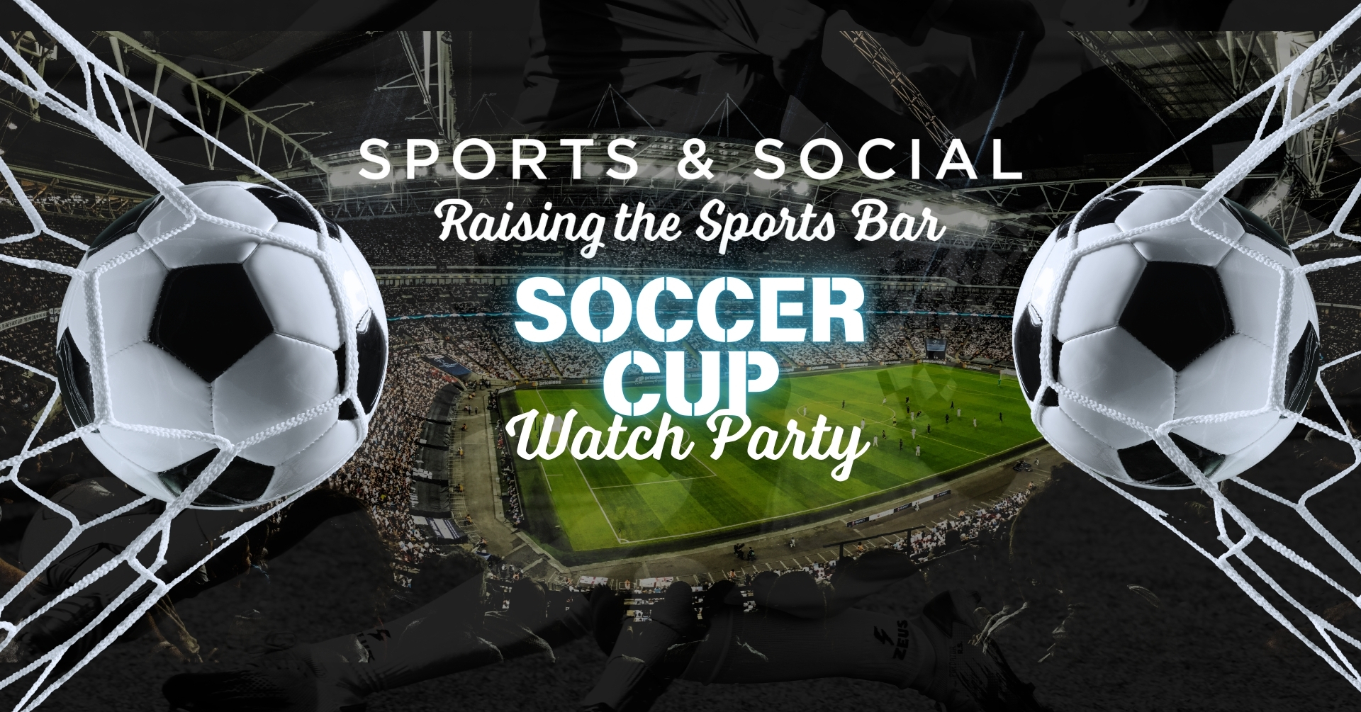 Official Sports & Social hub for the Biggest Soccer Tournament of the Year, delivering a high-energy watch-party experience with massive screens, elevated food and drinks