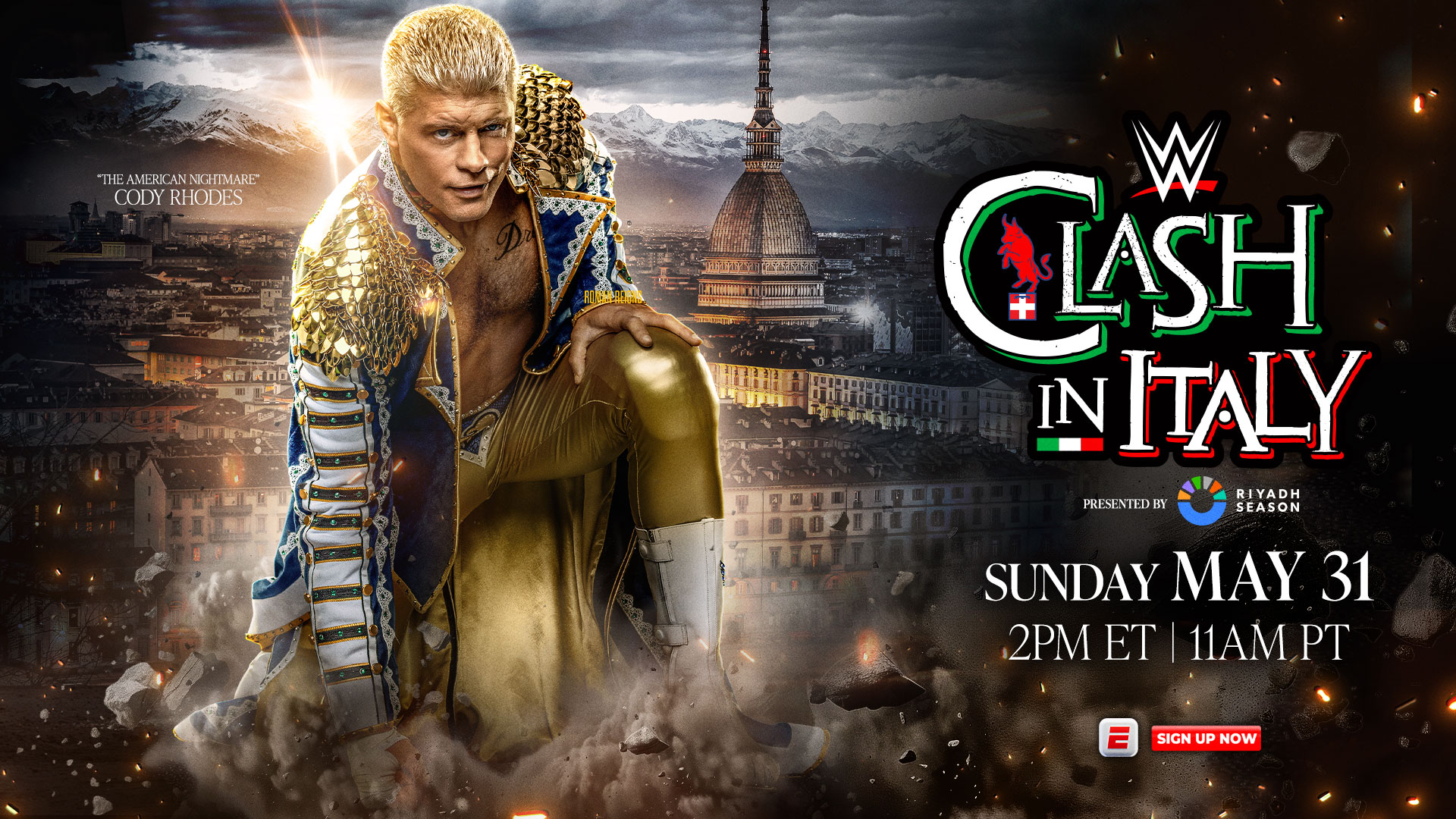 Watch WWE Clash in Italy live at Sports & Social Orlando on May 31