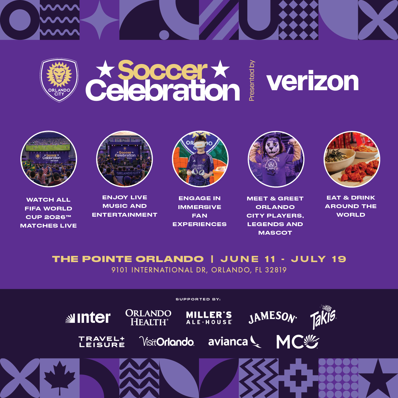 Watch the biggest soccer tournament live at Sports & Social Orlando. Massive screens, drink specials, packages, and fan activations all tournament long.