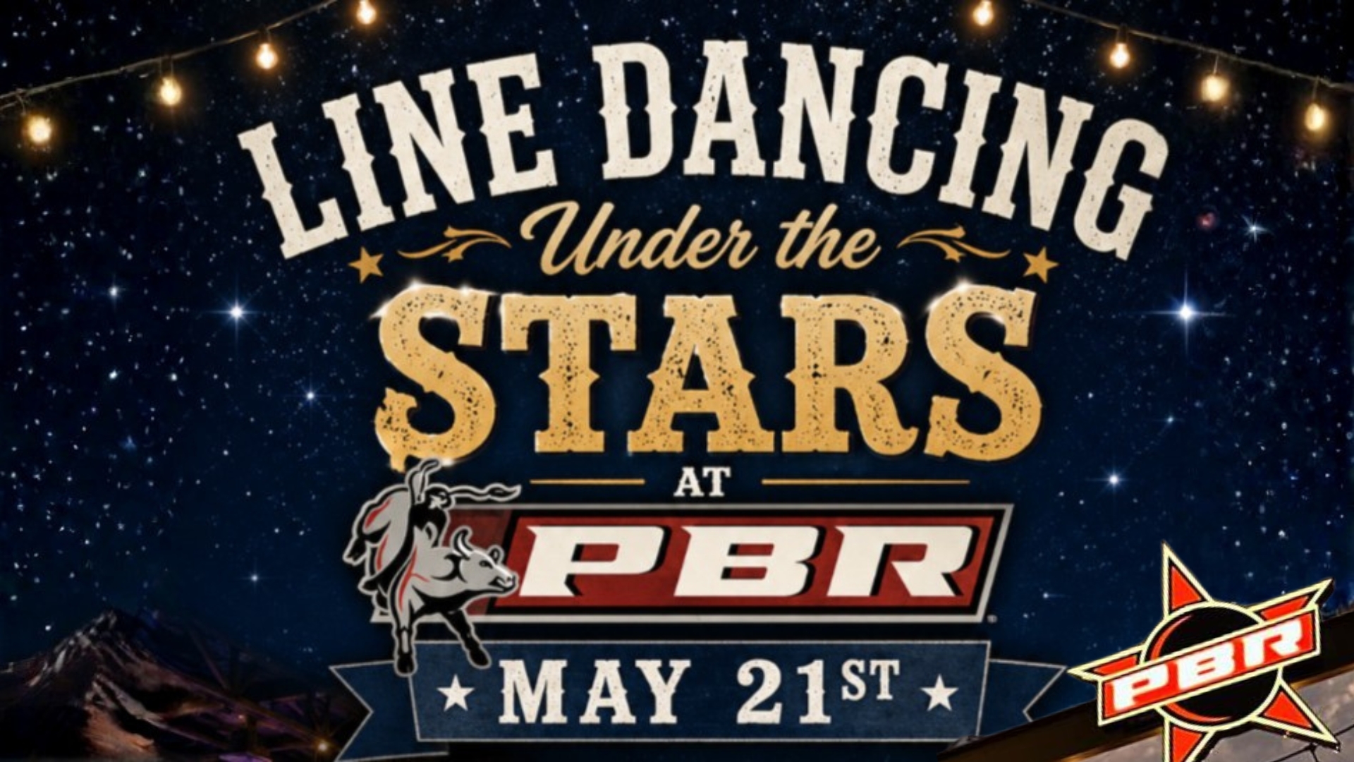 Join Line Dancing Under the Stars at PBR Orlando on May 21. Indoor & outdoor dancing, country music, and an all-ages nightlife experience.
