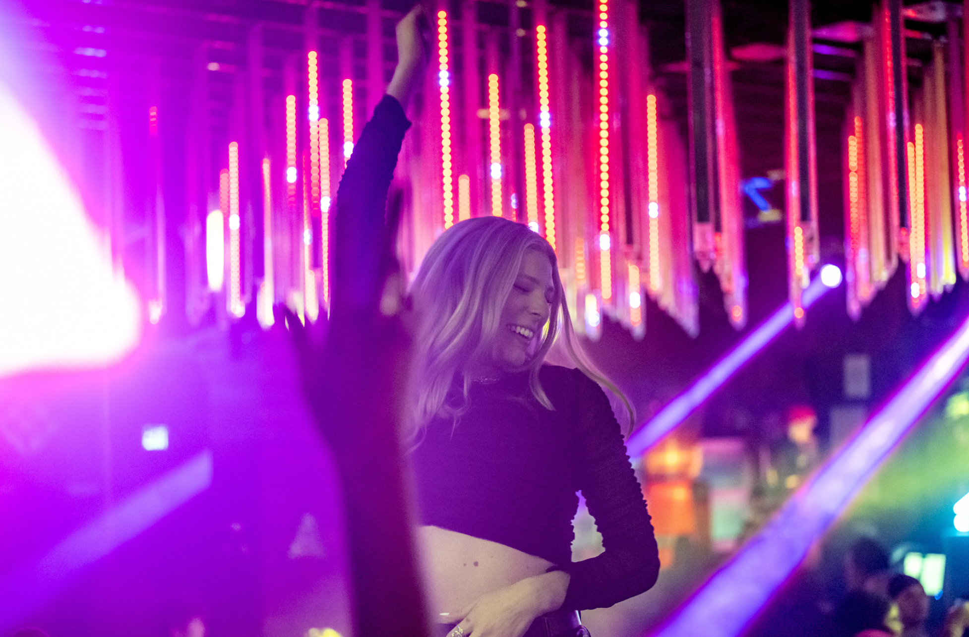 girl dancing in mosaic