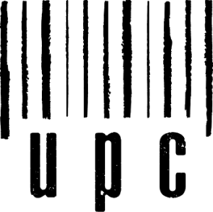 Black barcode with 'upc' underneath.