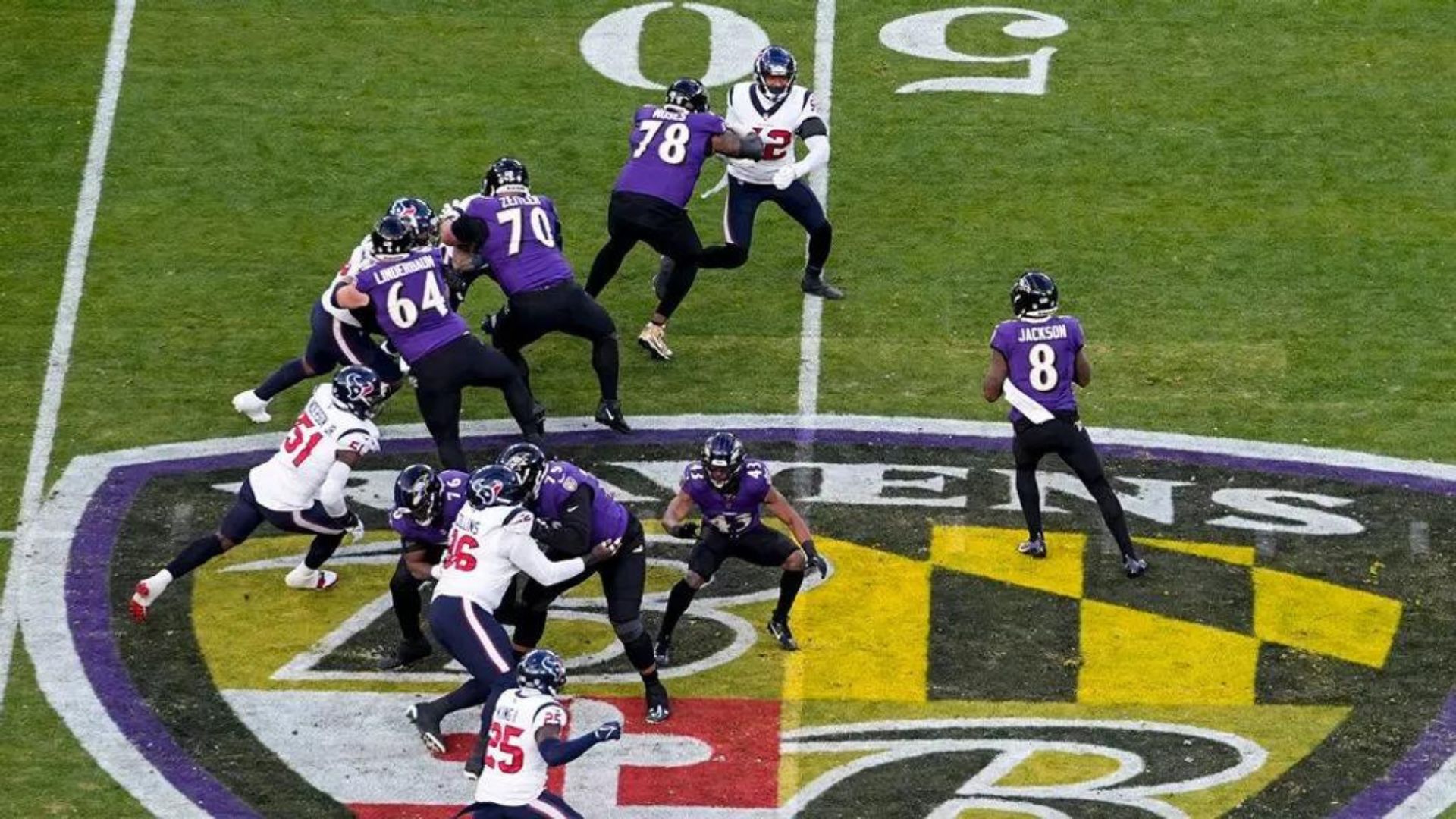 Baltimore Ravens playing football