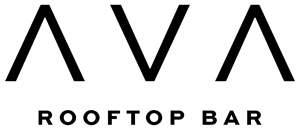 AVA Rooftop Bar stacked black text logo