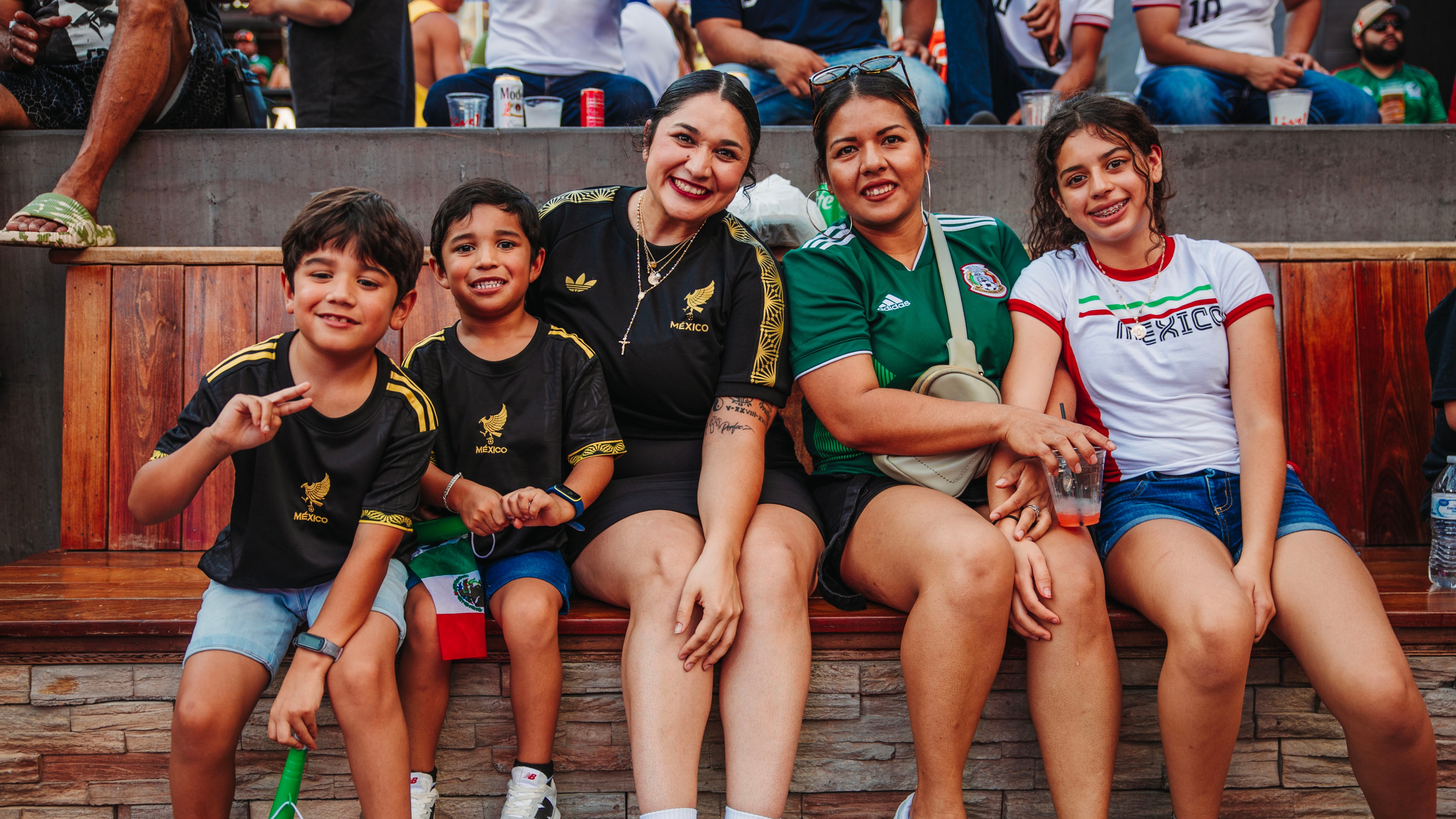 soccer fans and family