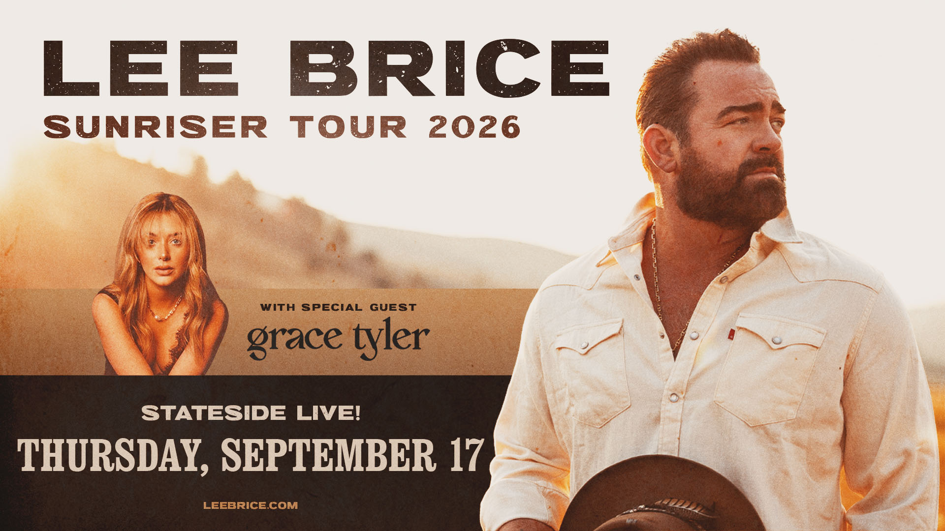 Lee Brice 2026 Sunrise Tour