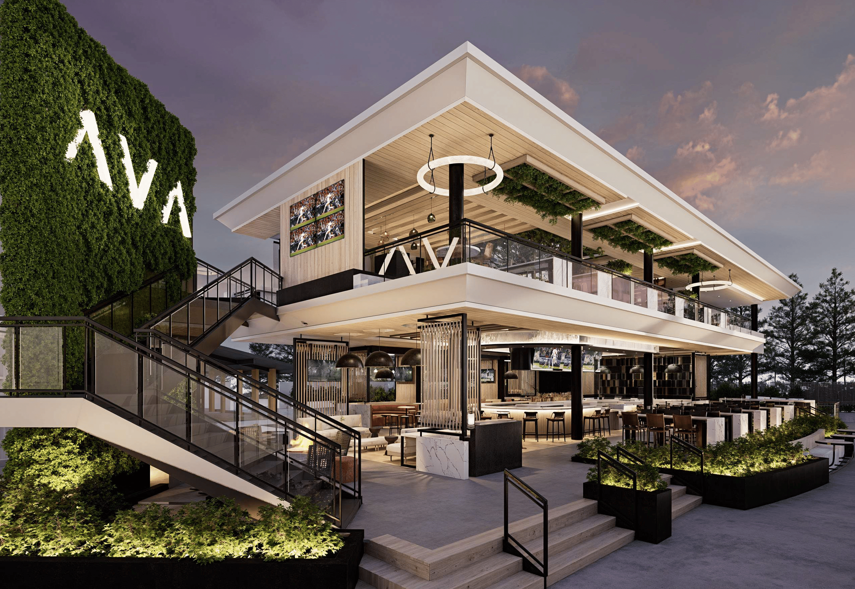 AVA Rooftop Exterior Rendering