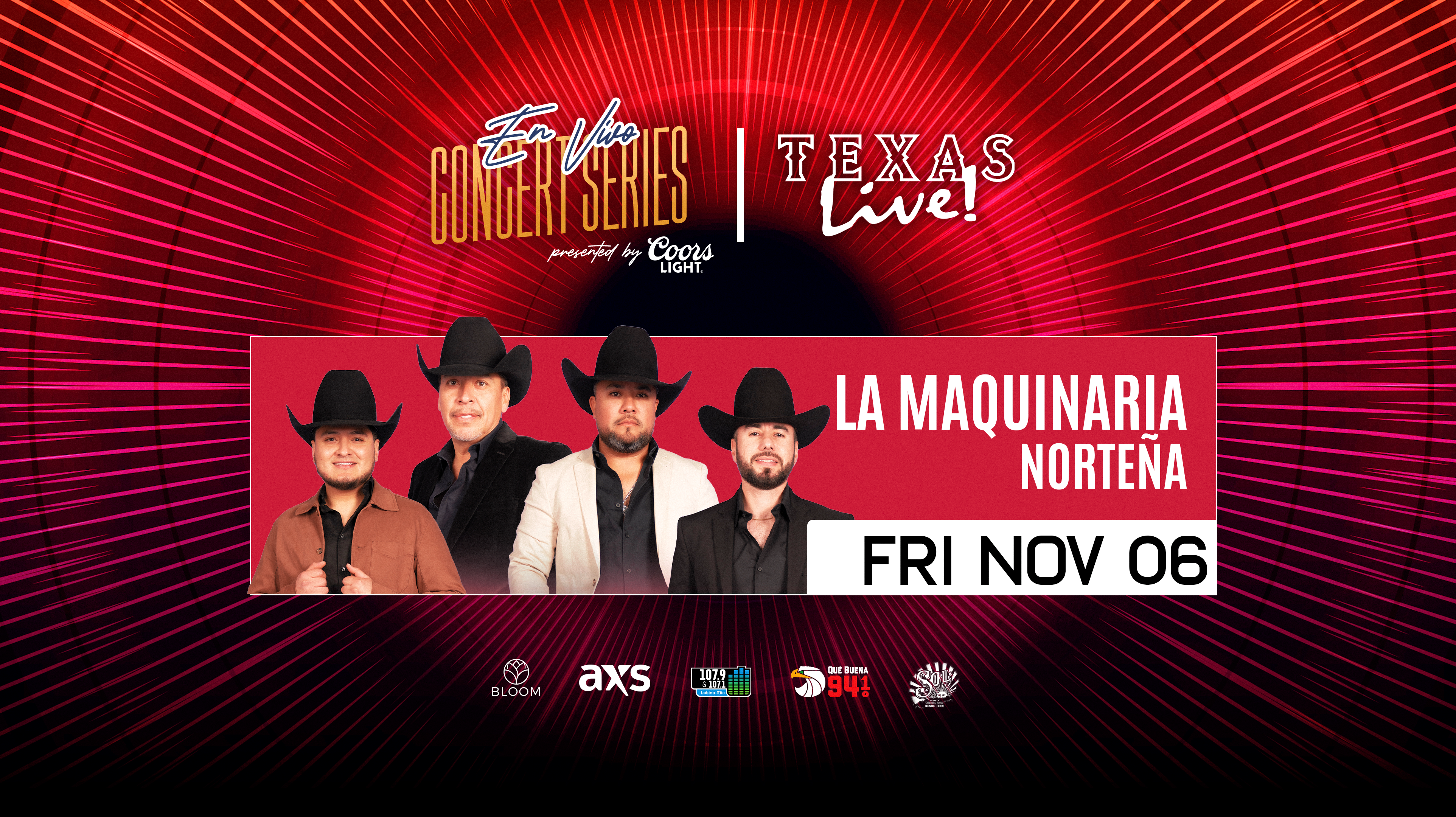 En Vivo Concert Series presented by Coors Light starting October 2 at Texas Live!
