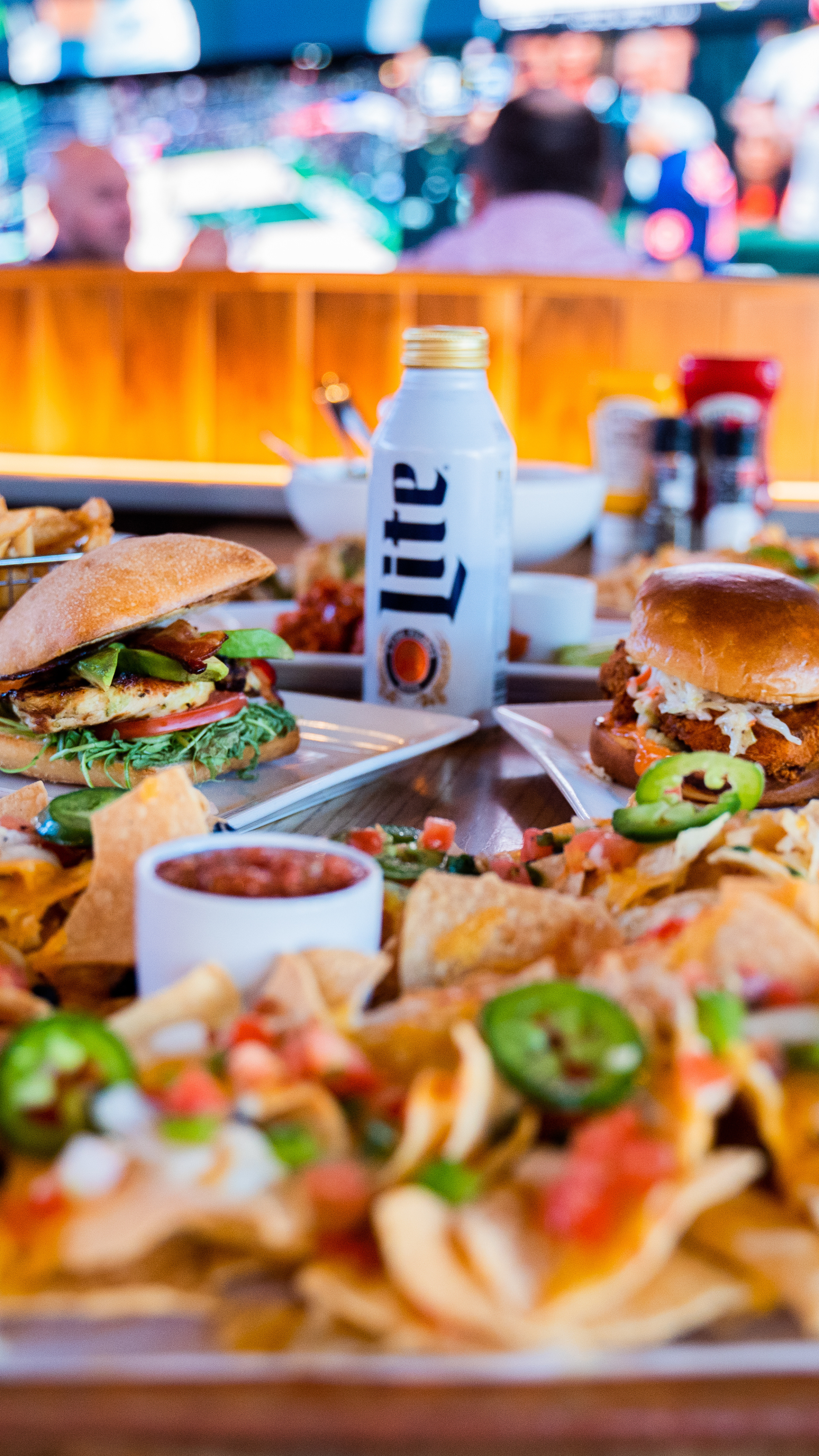 Bar food and big screens