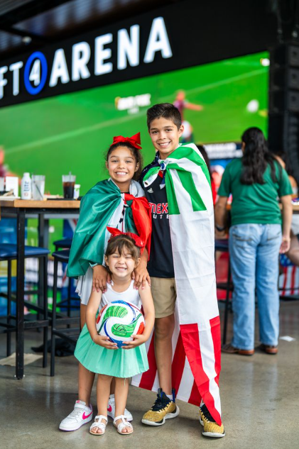 The 100 ft media wall at Texas Live! is the best place to catch Mexico soccer!