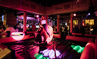 Girl on mechanical bull in PBR Norfolk