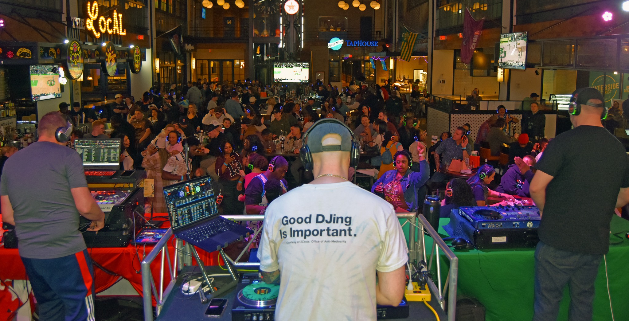 Silent Disco DJs at Waterside District Norfolk