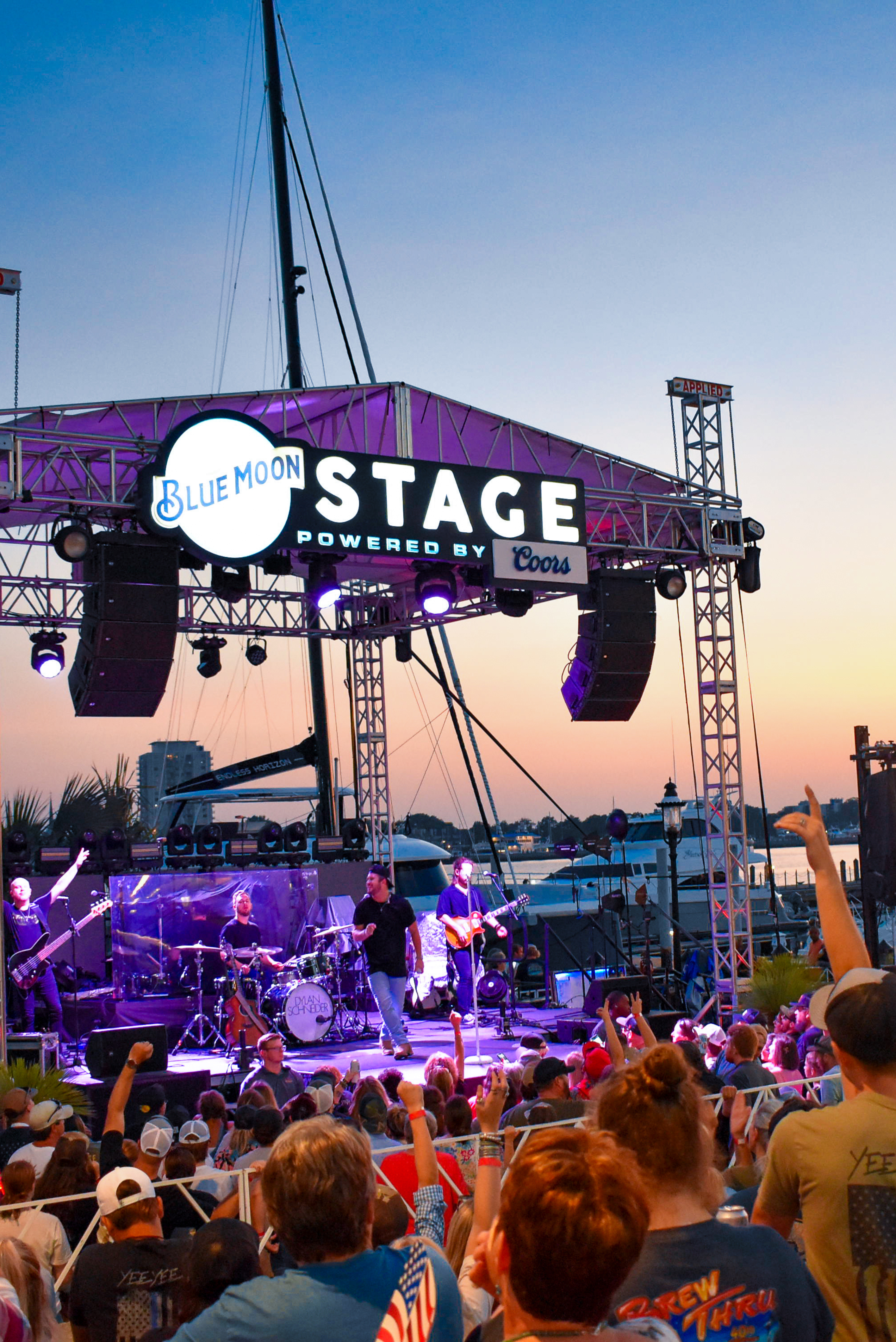 Live Music on the Blue Moon Outdoor Stage at Waterside in Norfolk