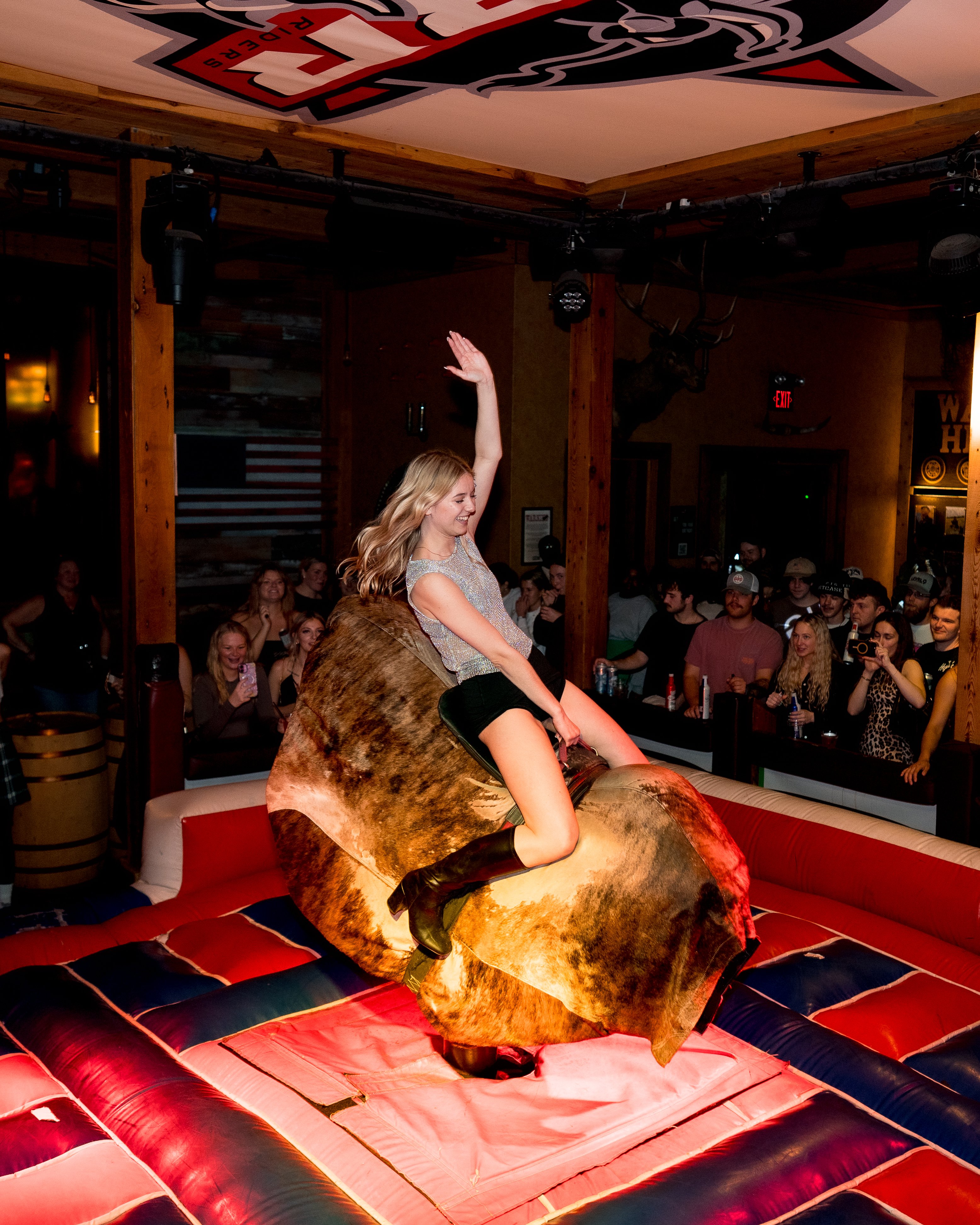 Customer Riding on Bull