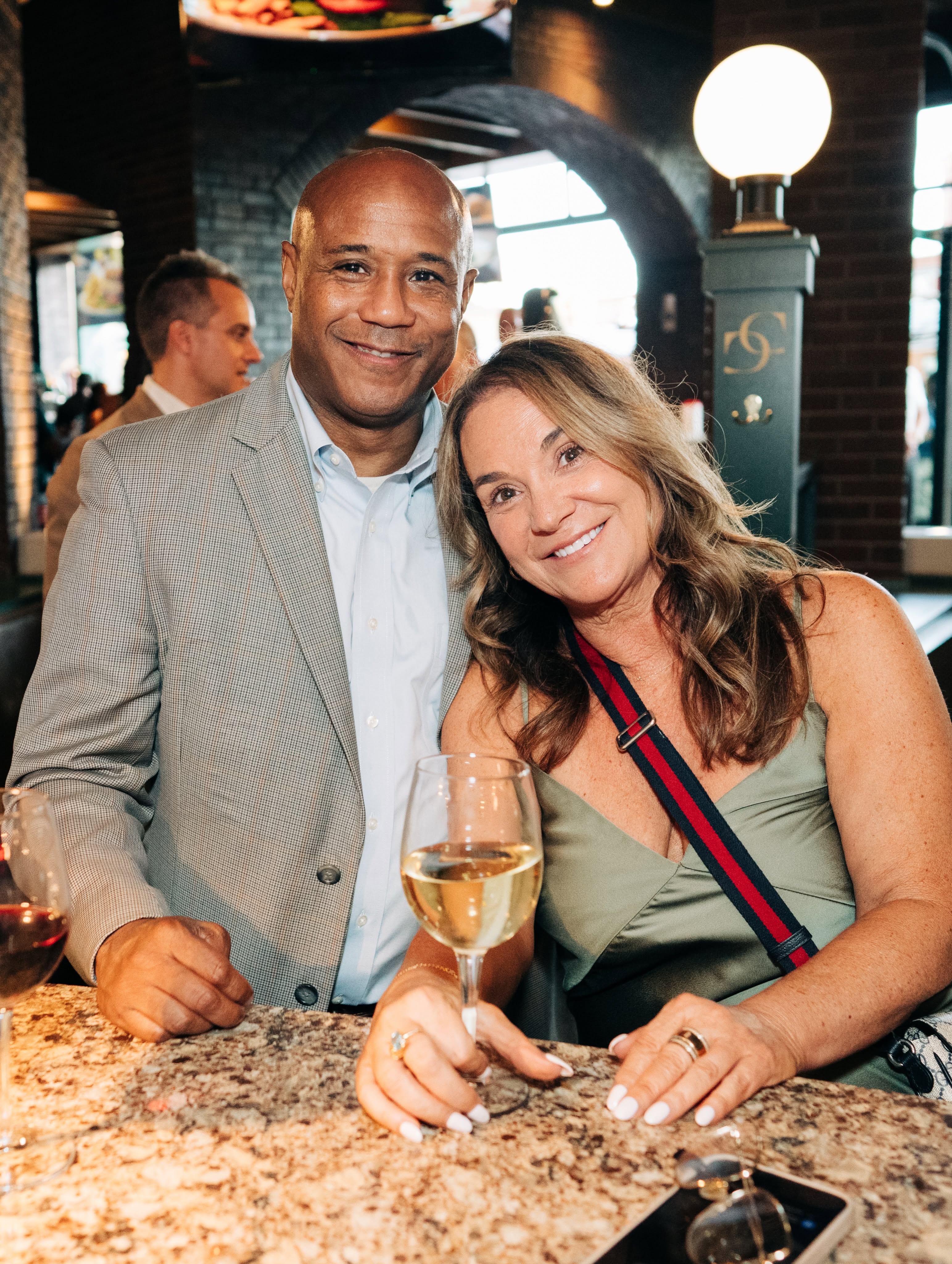 Guests with wine