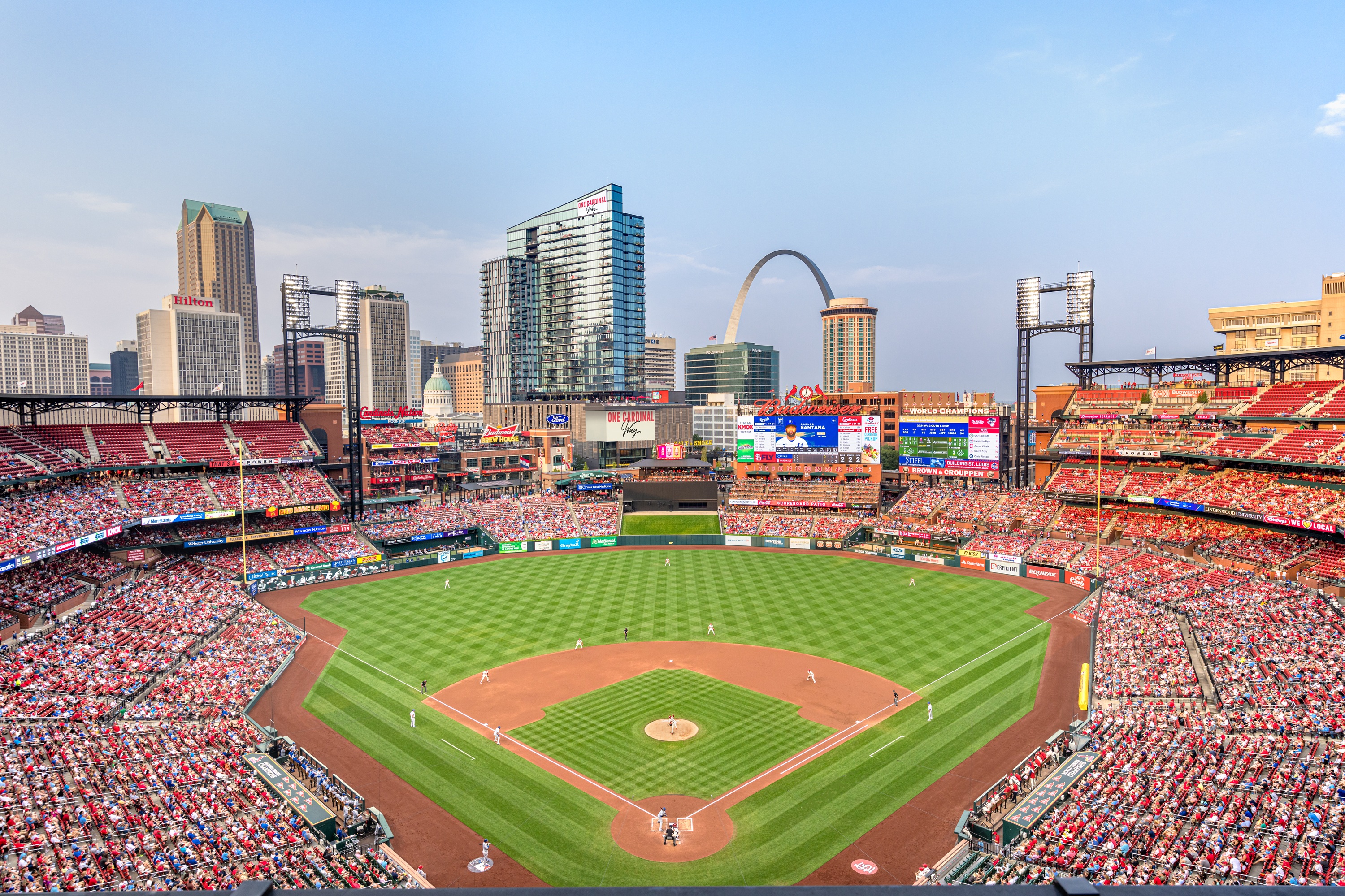 Daytime skyline from baseball stadium