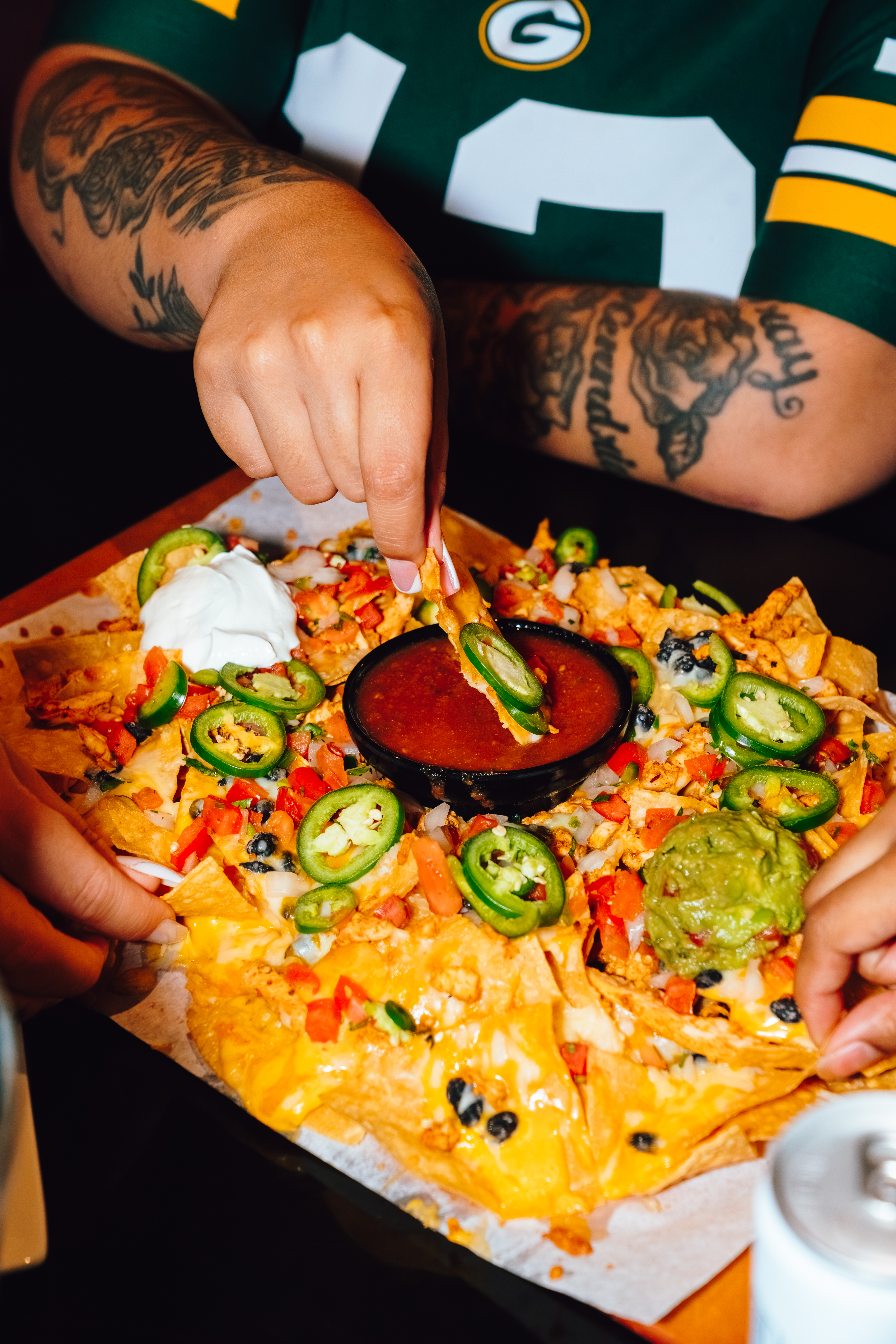 Sharable nacho platter