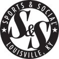 Sports & Social Louisville, KY black circular text logo with S&S in the center.