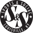 Sports & Social Louisville, KY black circular text logo with S&S in the center.