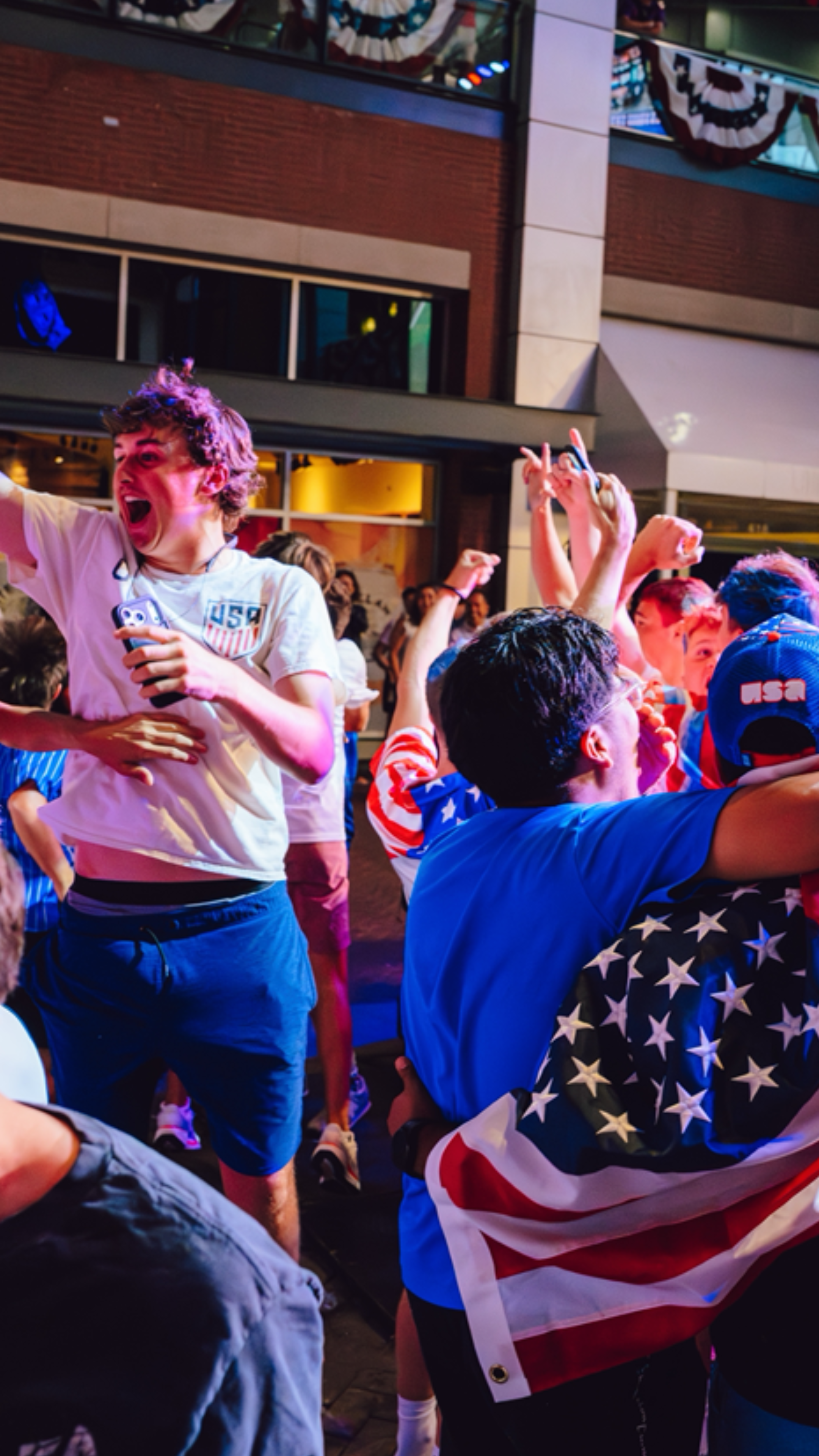 An image of a group of guys celebrating a goal during a World Cup game.