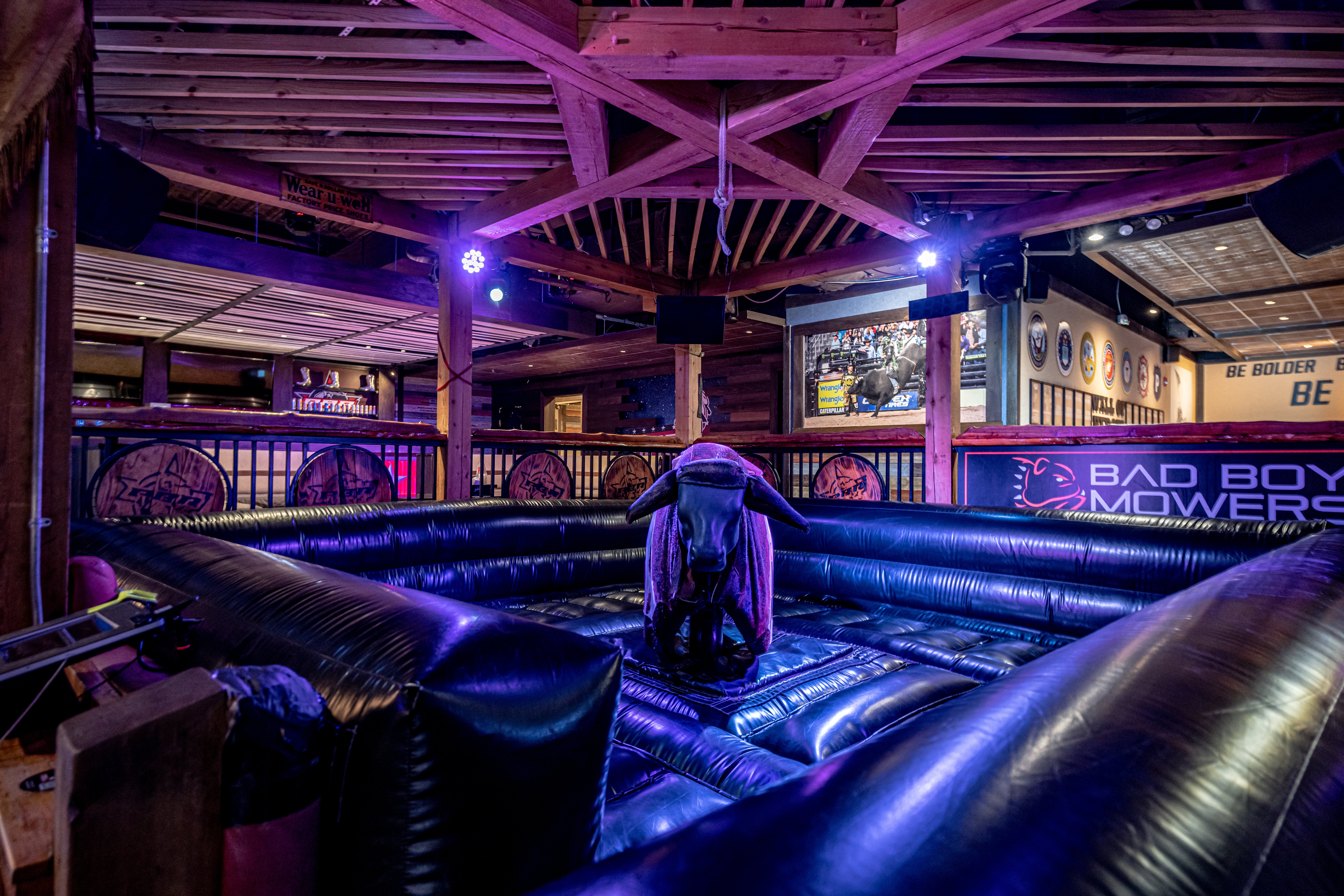 An image of the mechanical bull at PBR Louisville.
