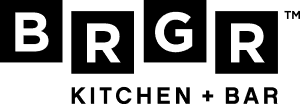 BRGR Kitchen + Bar black text logo.