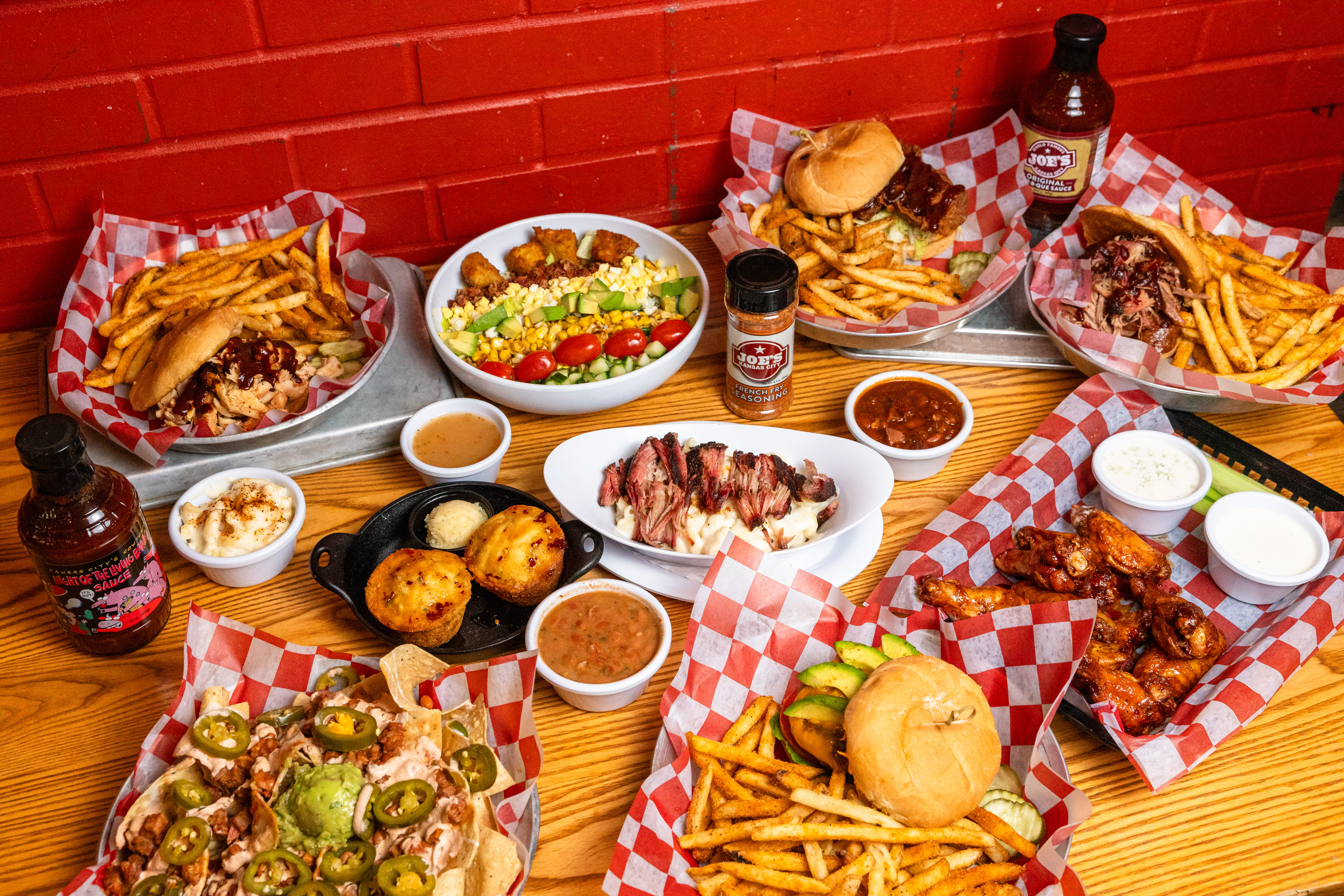 Various food items on a table