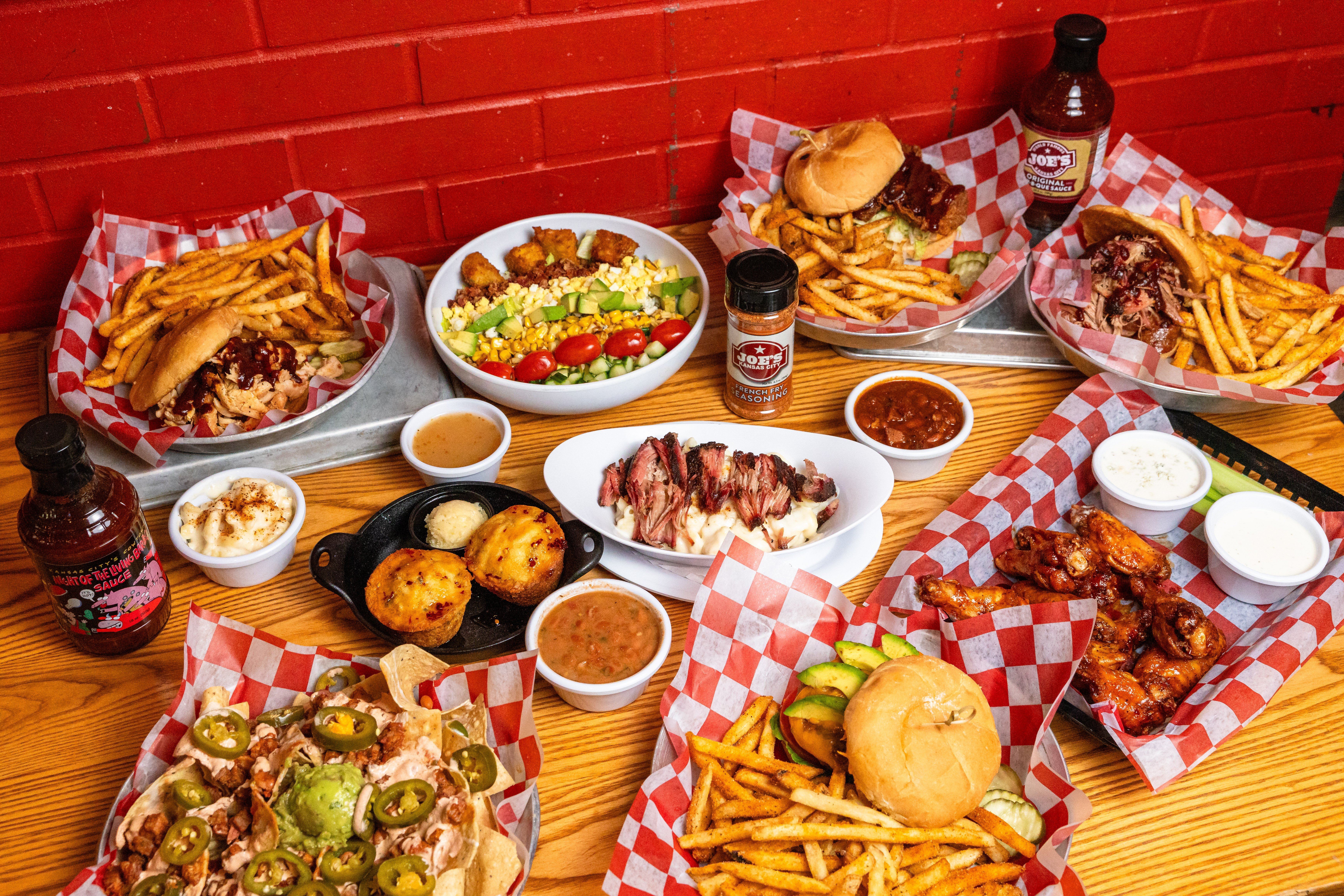 Various food items on a table
