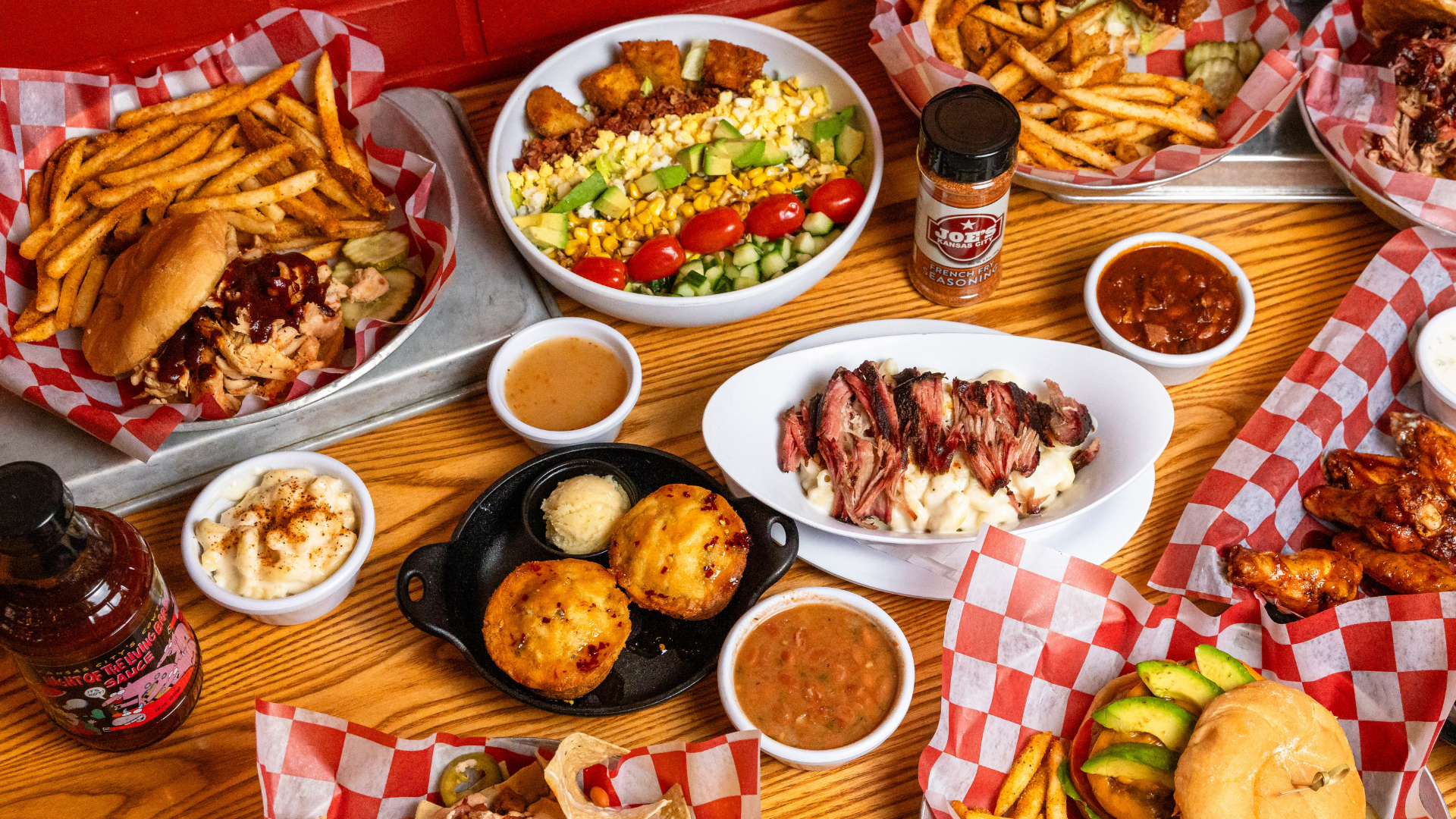 Menu items at County Road Ice House