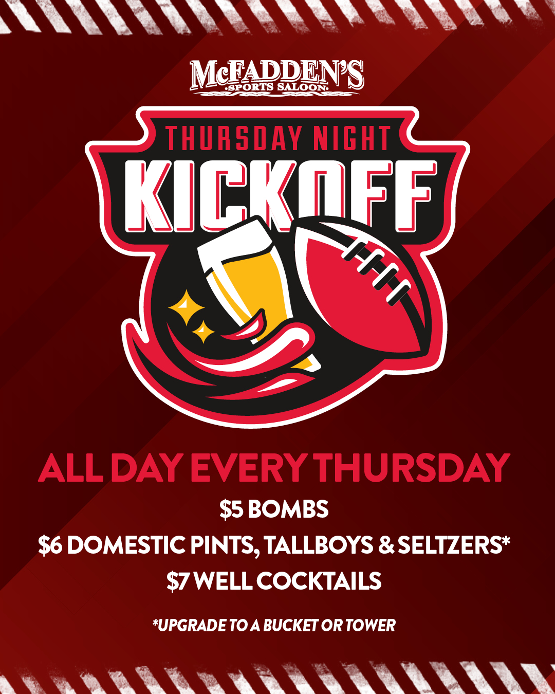 Thursday Night Kickoff at McFadden's
