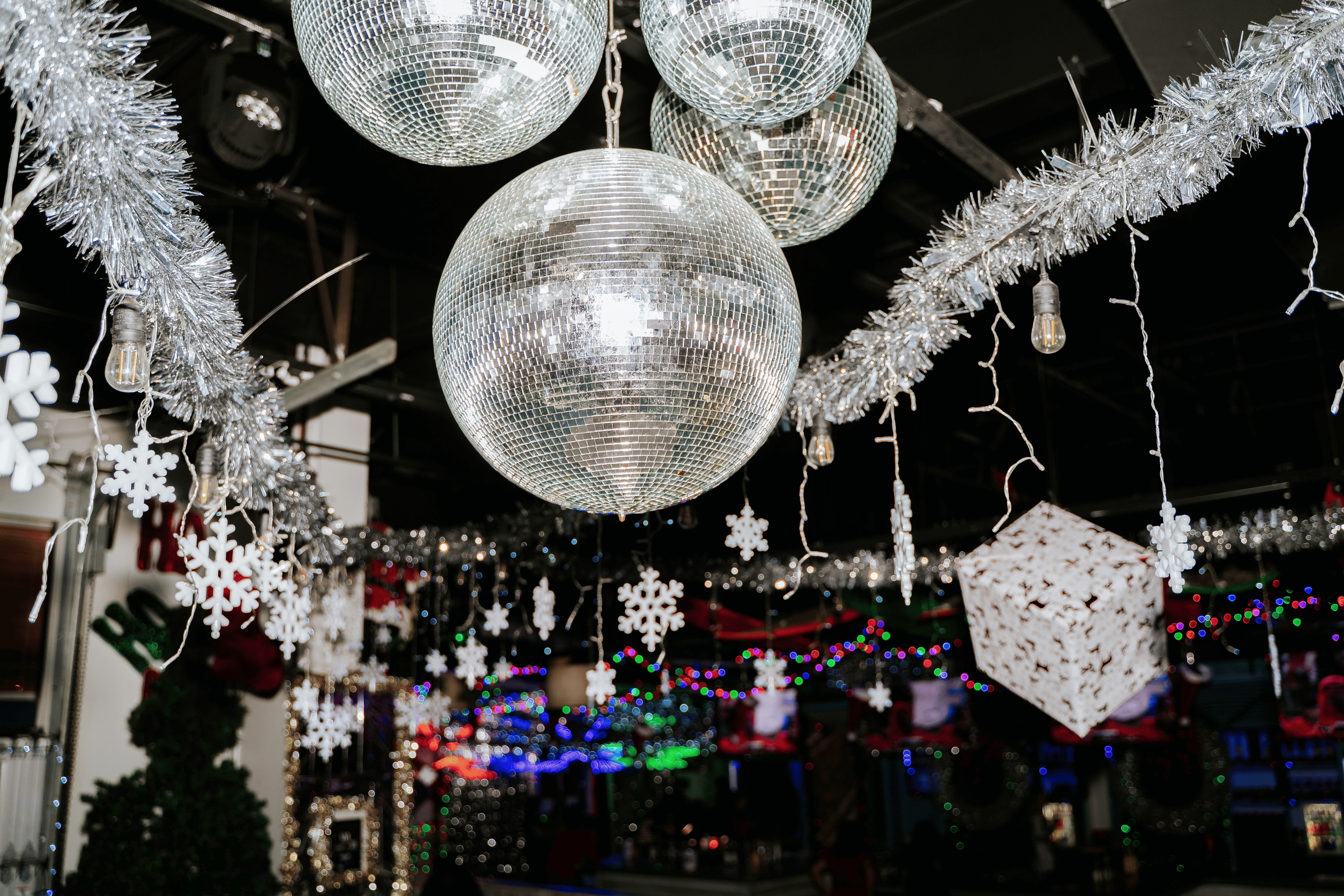 Disco balls and holiday decorations