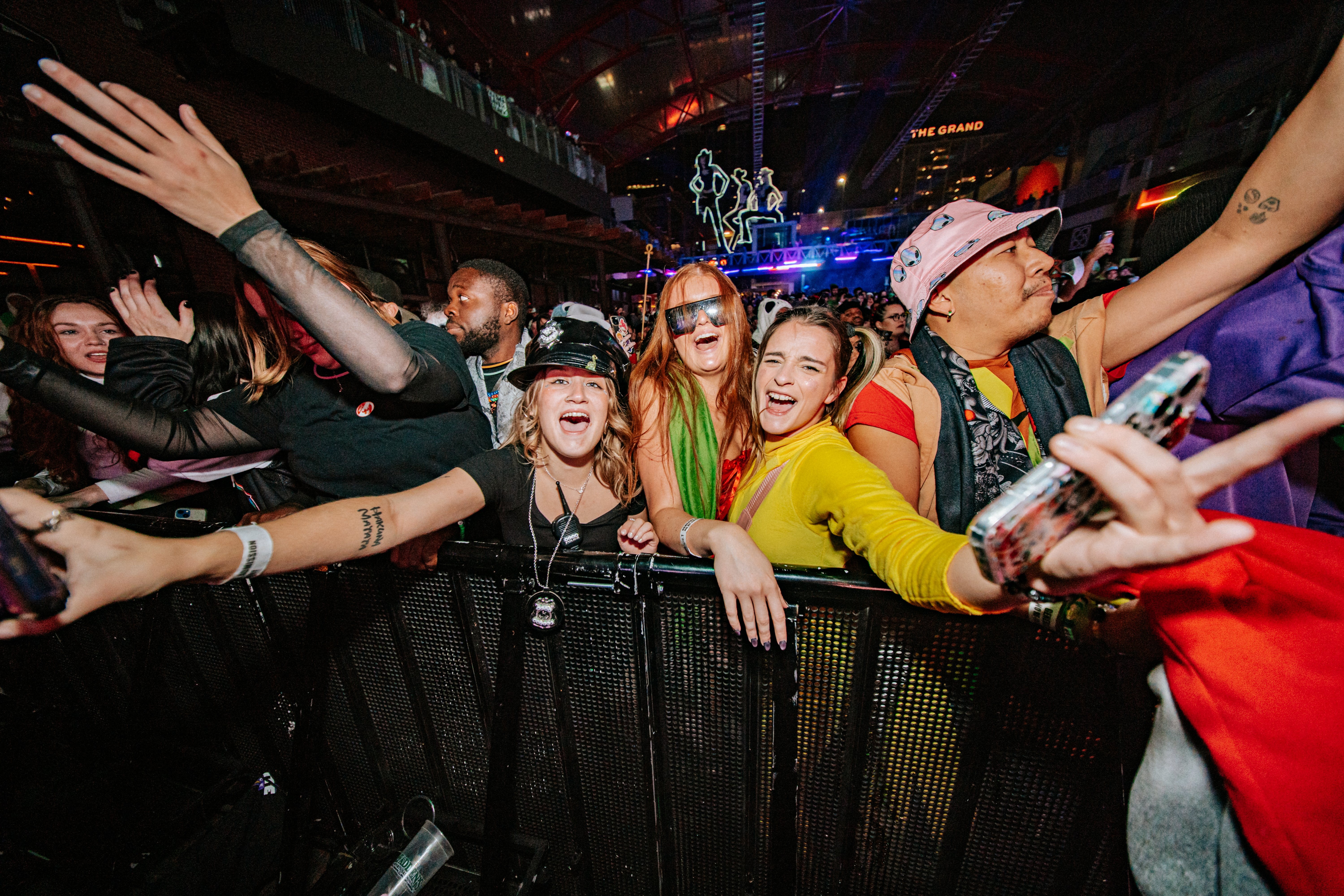 Fans at barricade