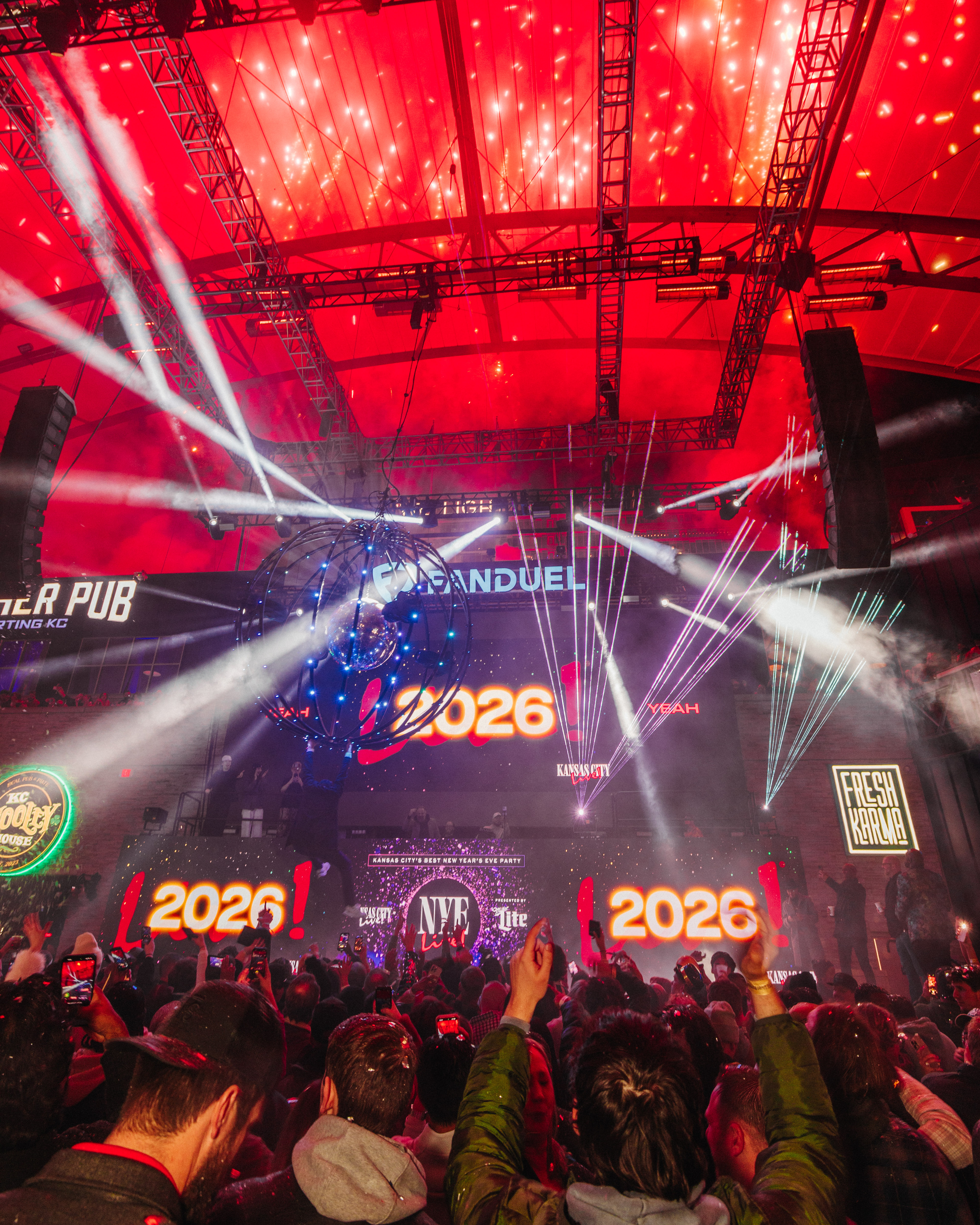 NYE fireworks and lasers