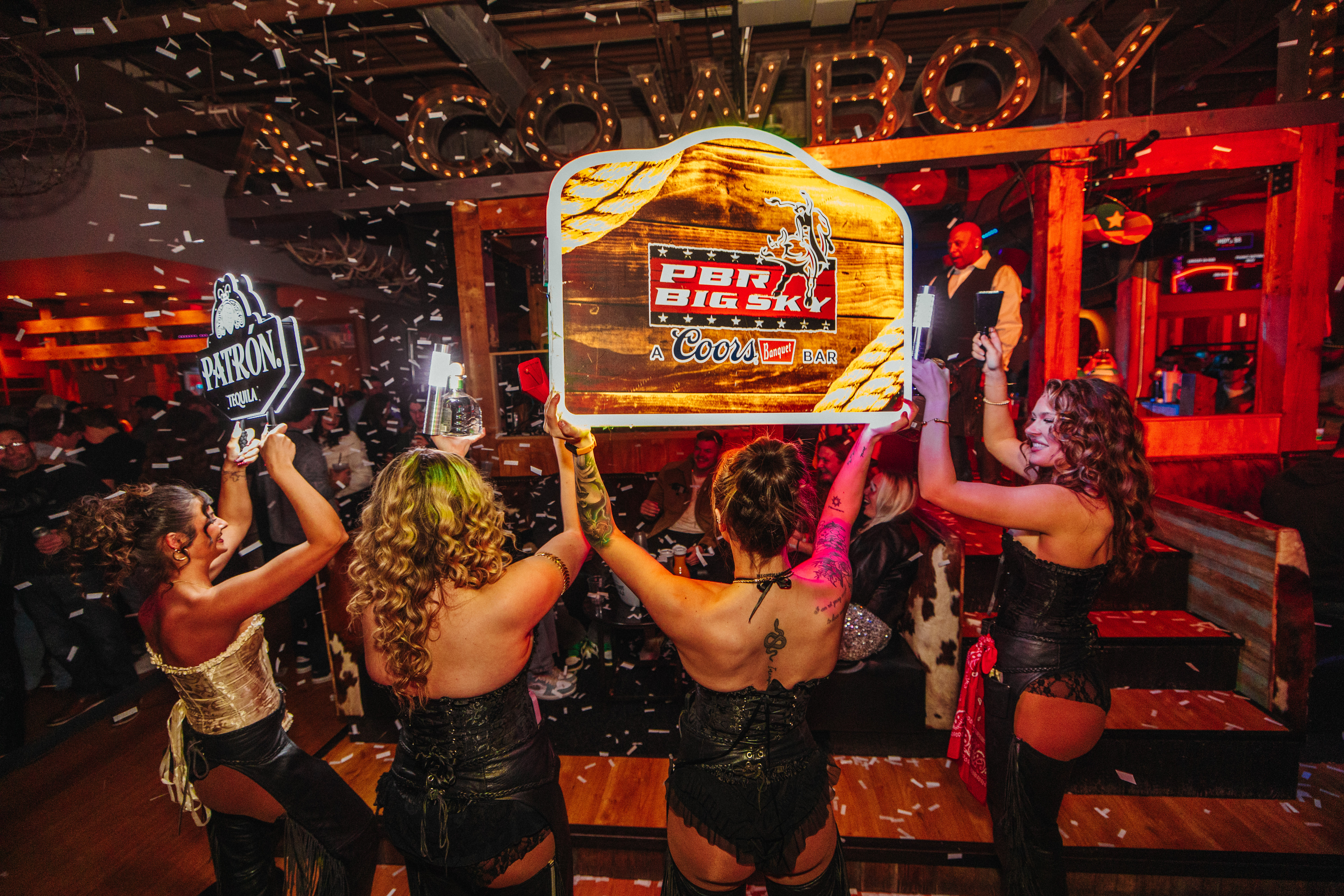Bottle service at PBR Big Sky