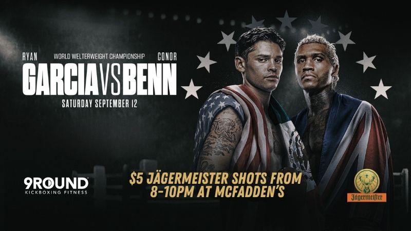 World welterweight championship flyer featuring Ryan Garcia and Conor Benn