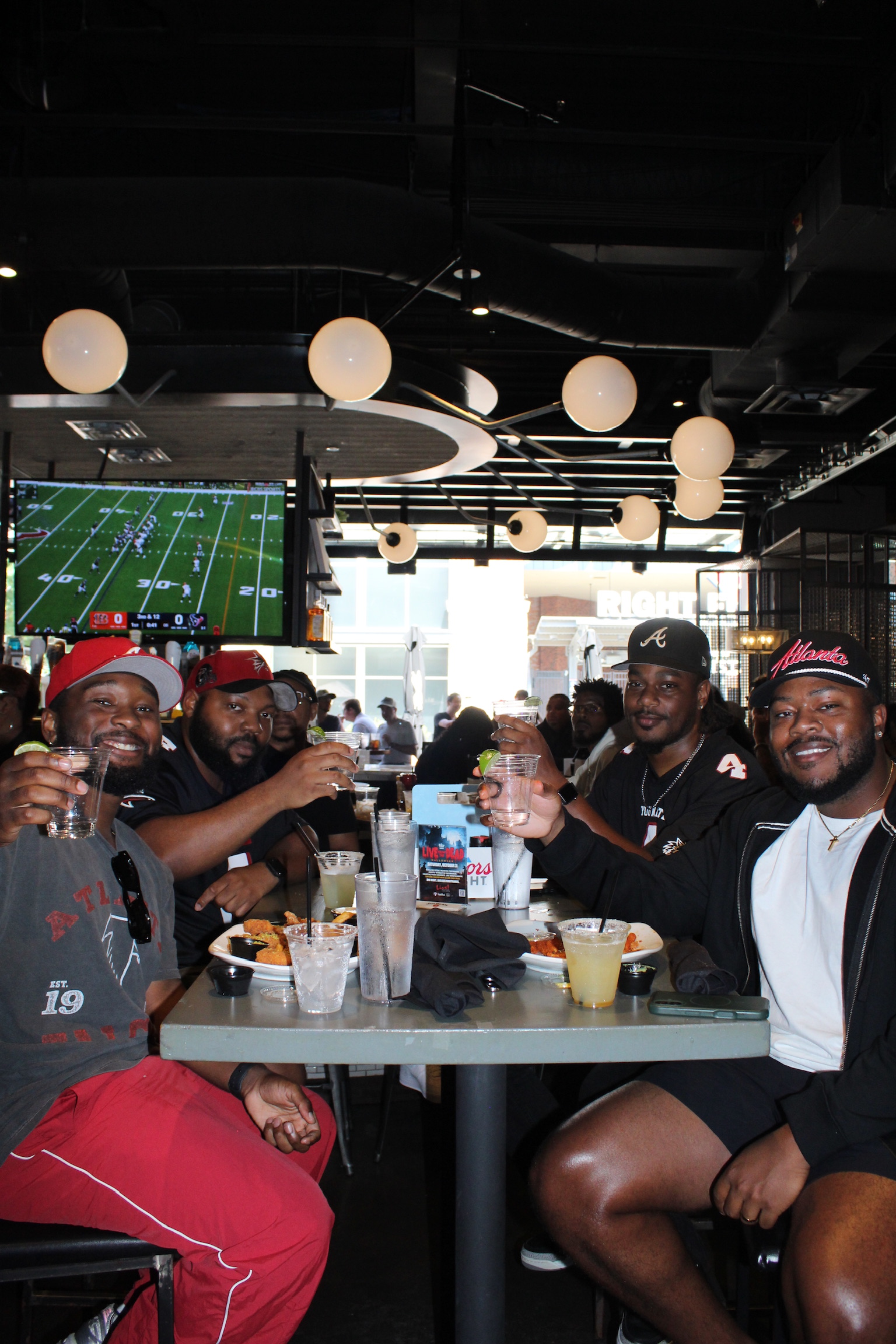 Atlanta fans watching Football at Sports & Social Atlanta