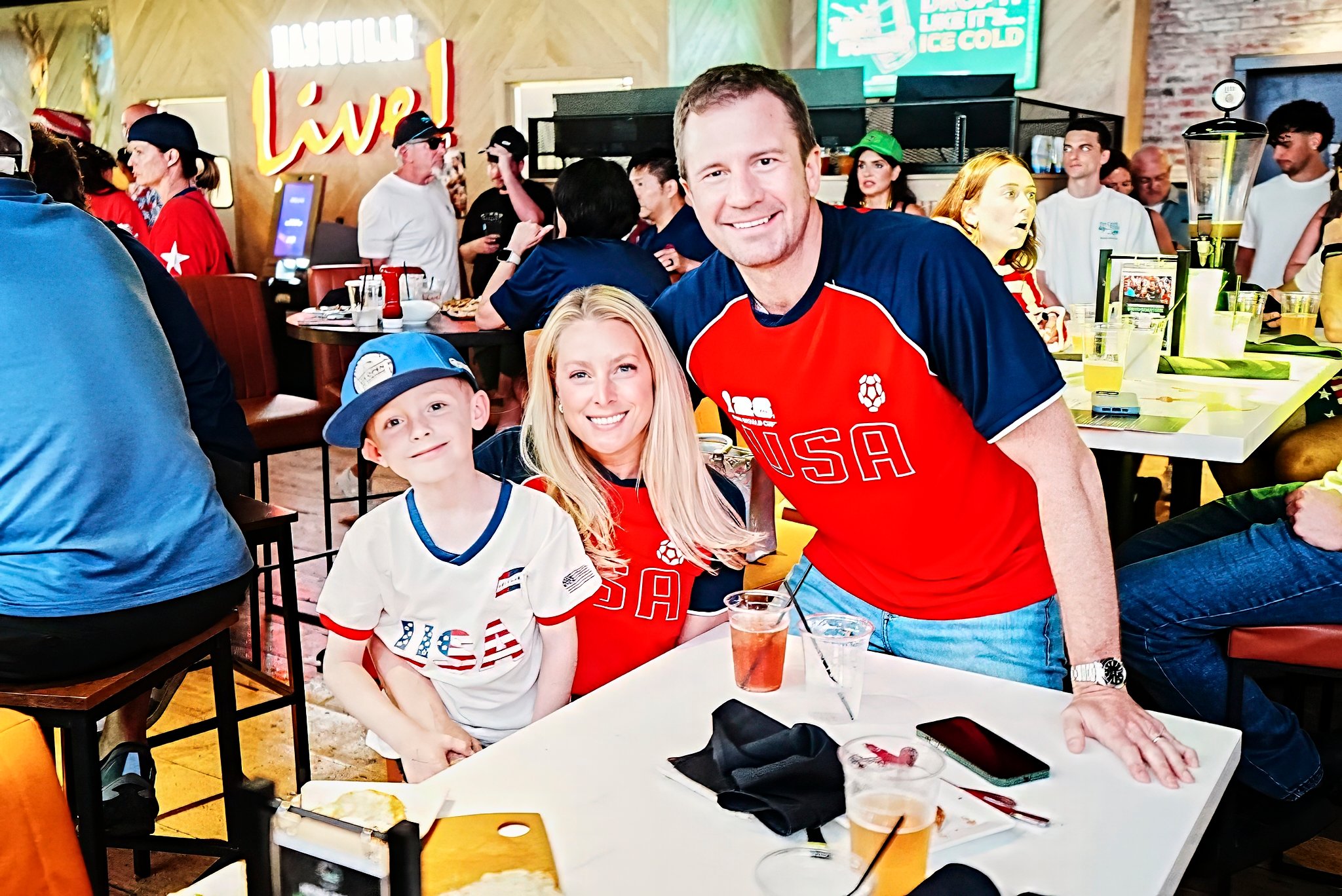 Family Watching USA Soccer