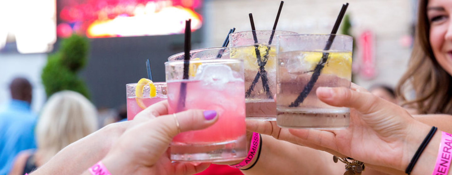Pink drinks.