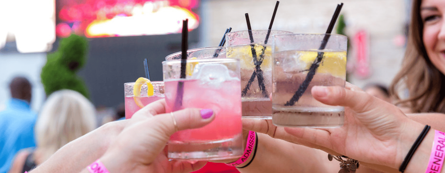 Pink drinks.