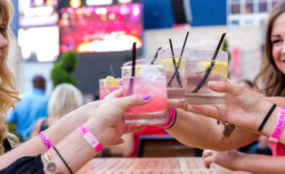 Pink drinks.